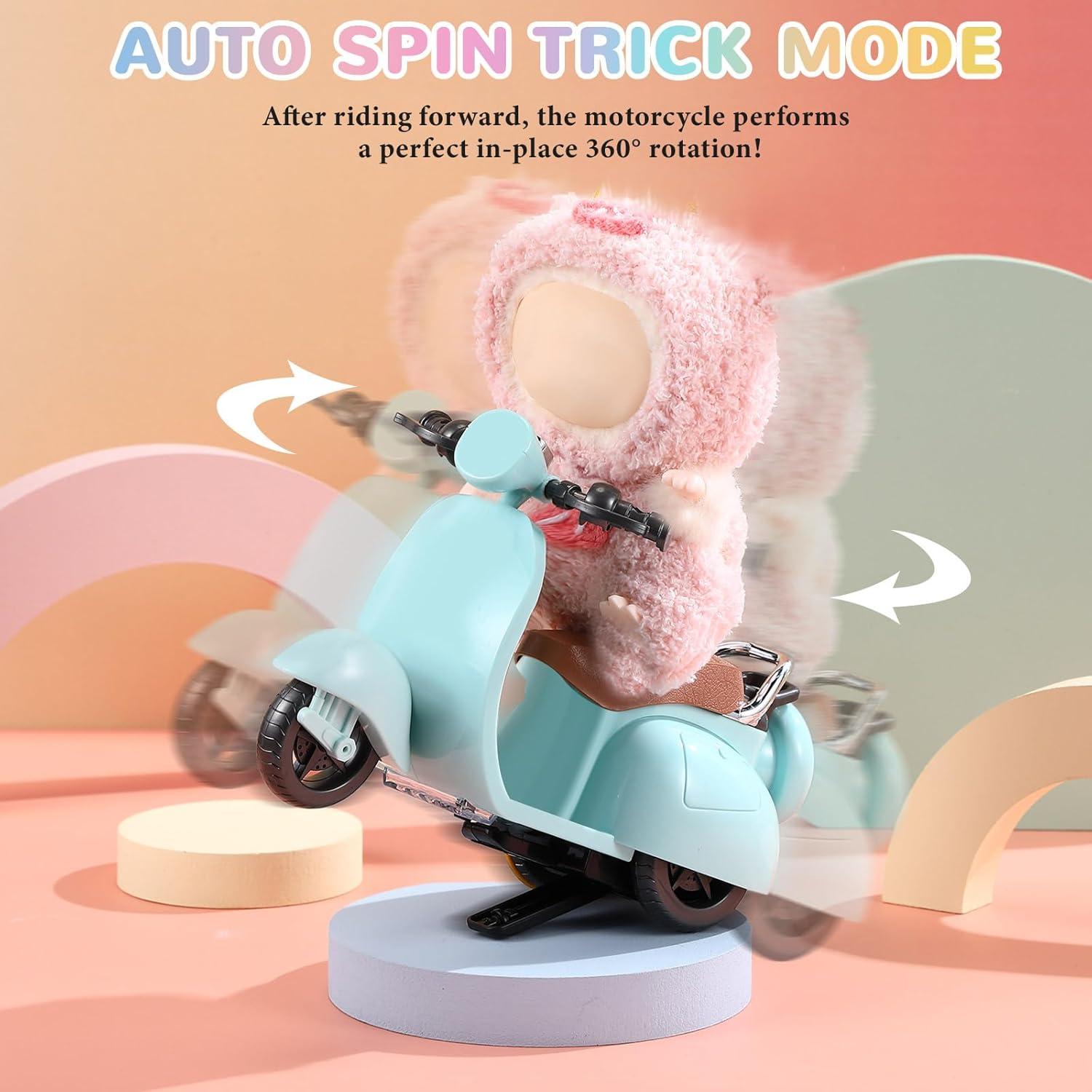 Mini Scooter Eléctrico para Muñecas Simgoing Azul 19x12.5cm