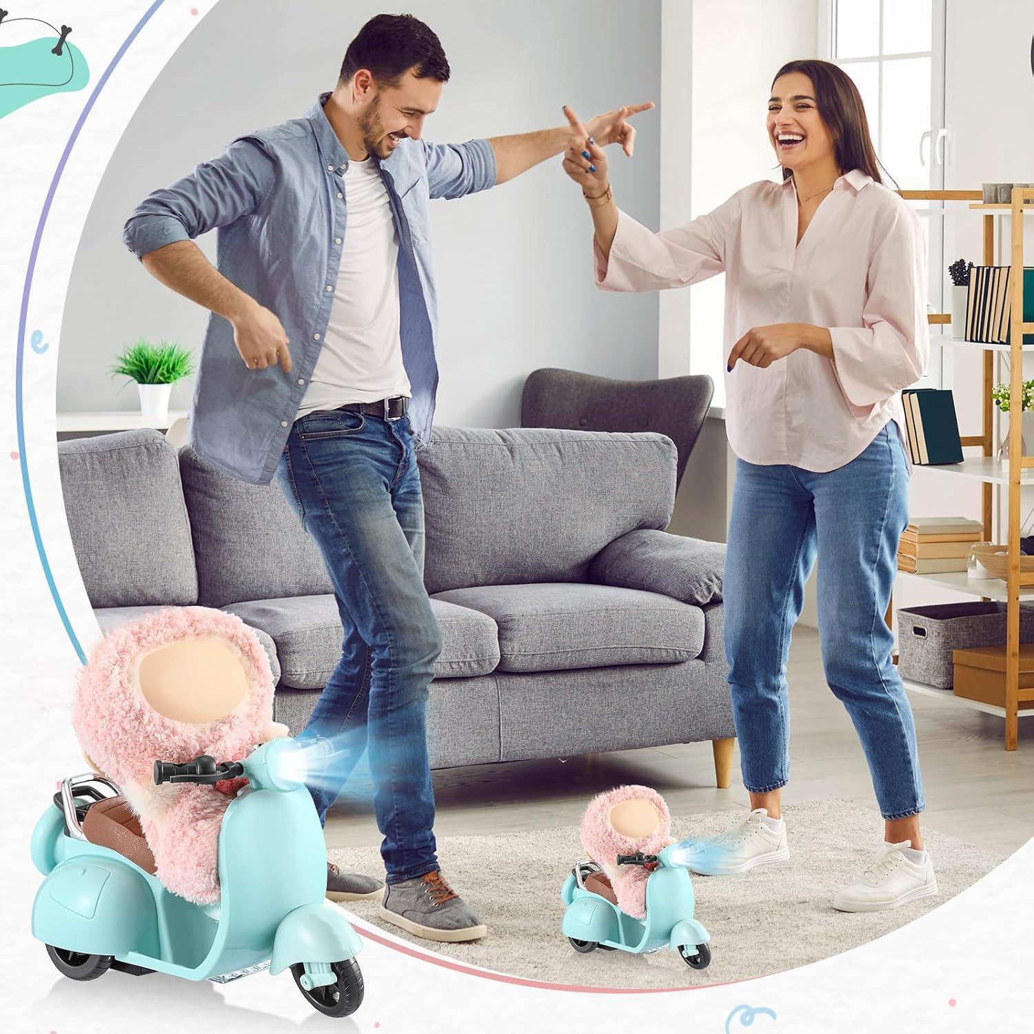 Mini Scooter Eléctrico para Muñecas Simgoing Azul 19x12.5cm