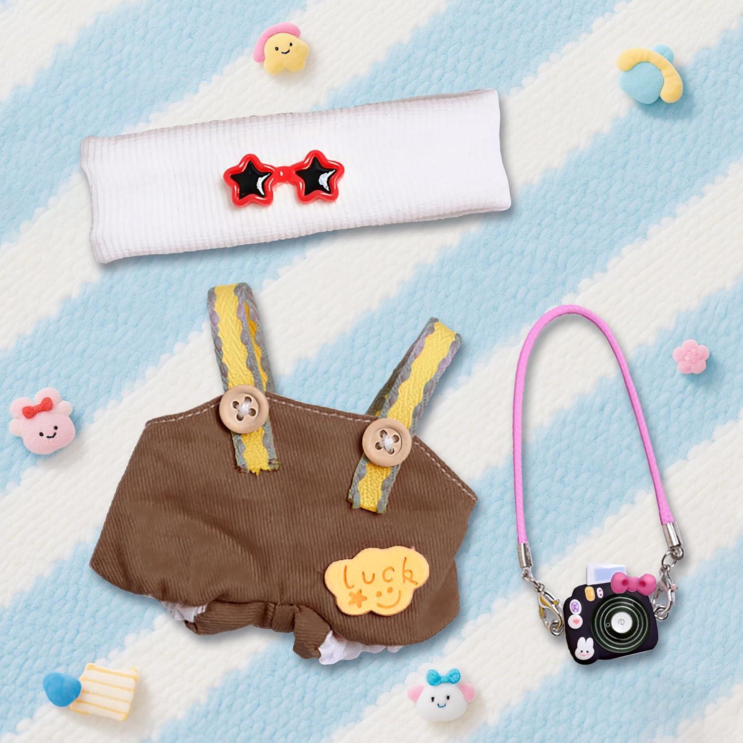 Conjunto de Ropa para Muñecas de 17cm - Marrón - 3 Piezas