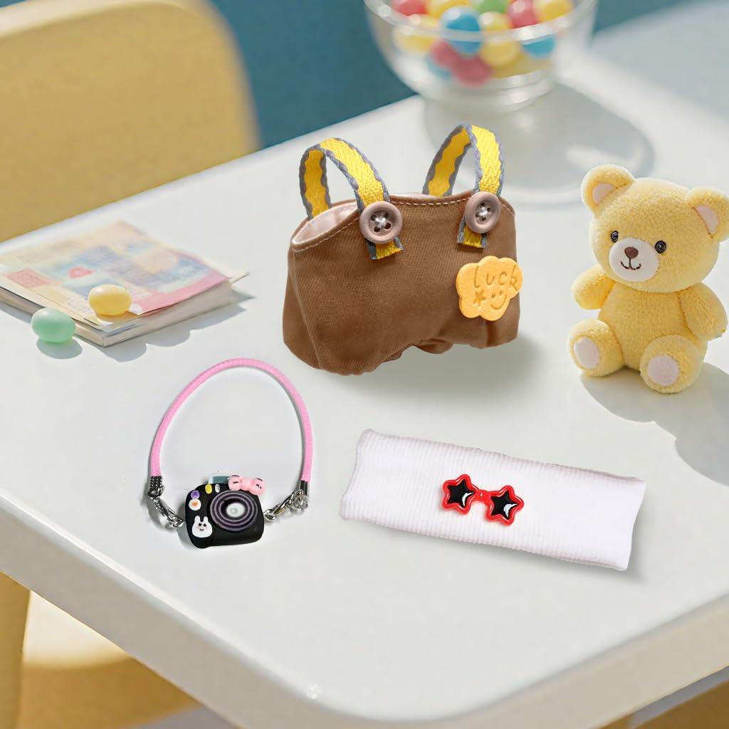 Conjunto de Ropa para Muñecas de 17cm - Marrón - 3 Piezas