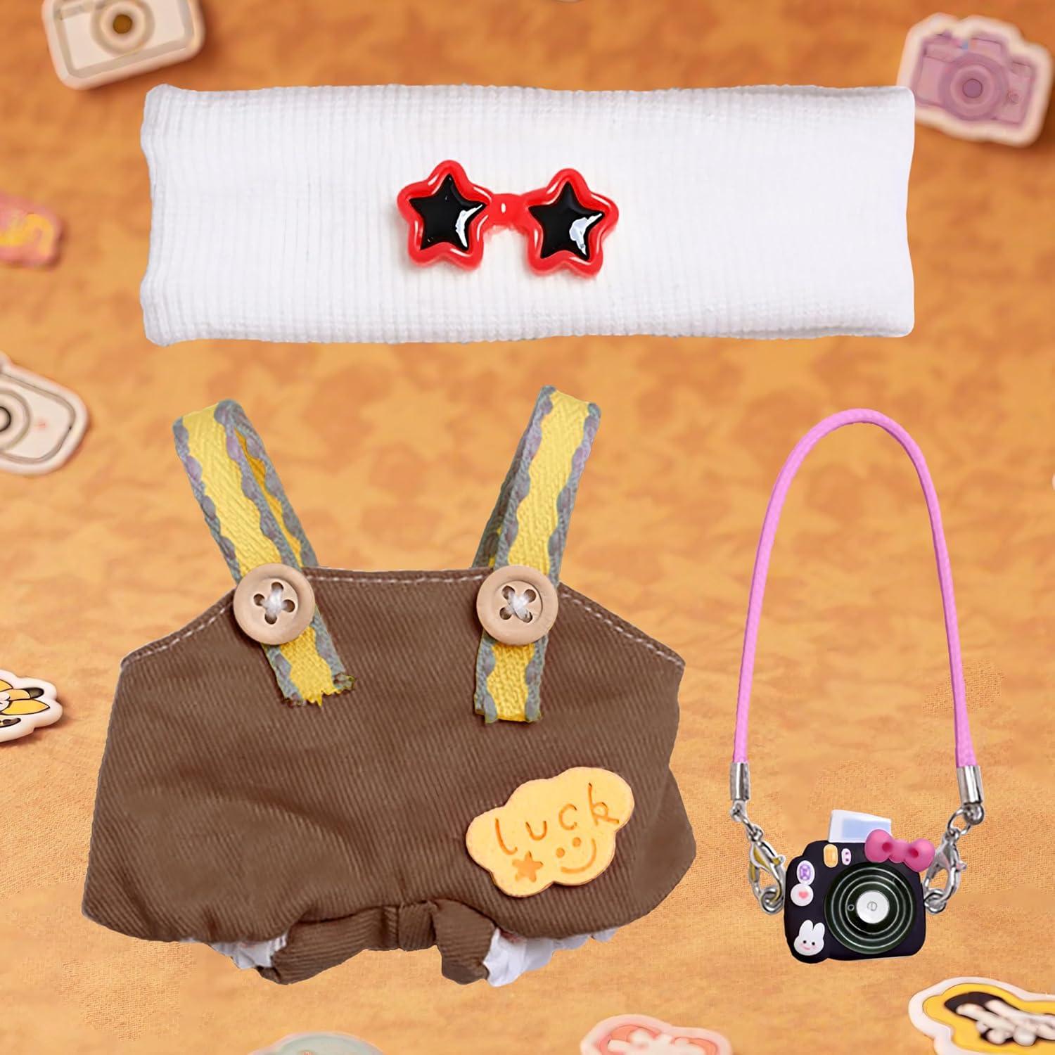 Conjunto de Ropa para Muñecas de 17cm - Marrón - 3 Piezas