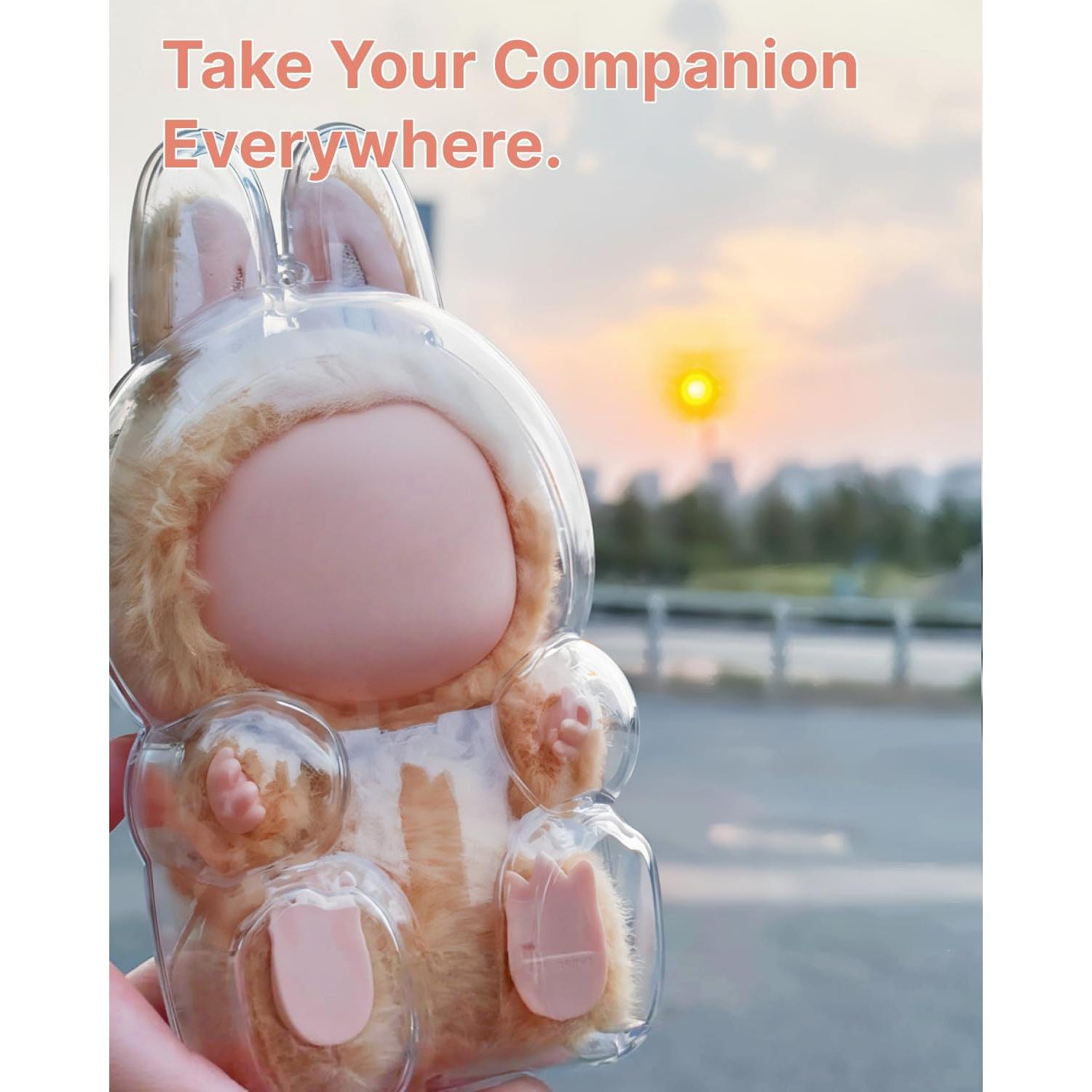 Funda Protectora Acrílica Labubu 2Pcs para Figuras 17cm