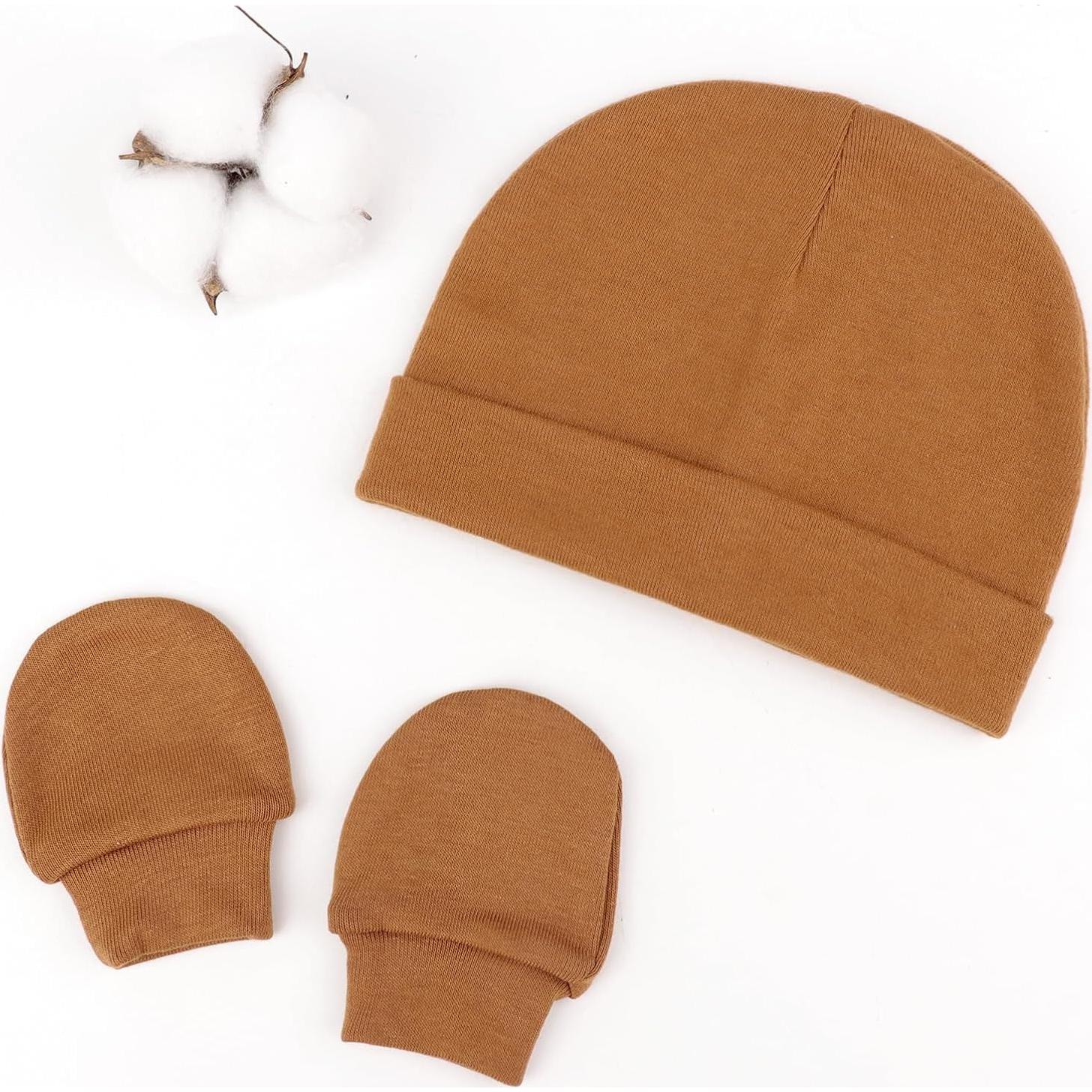 Conjunto de Gorro y Manoplas BQUBO para Bebés 0-6 Meses