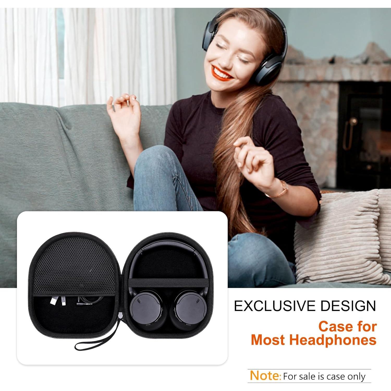 Funda LTGEM para Auriculares Sony WH-CH720N/WH-CH520, Negra