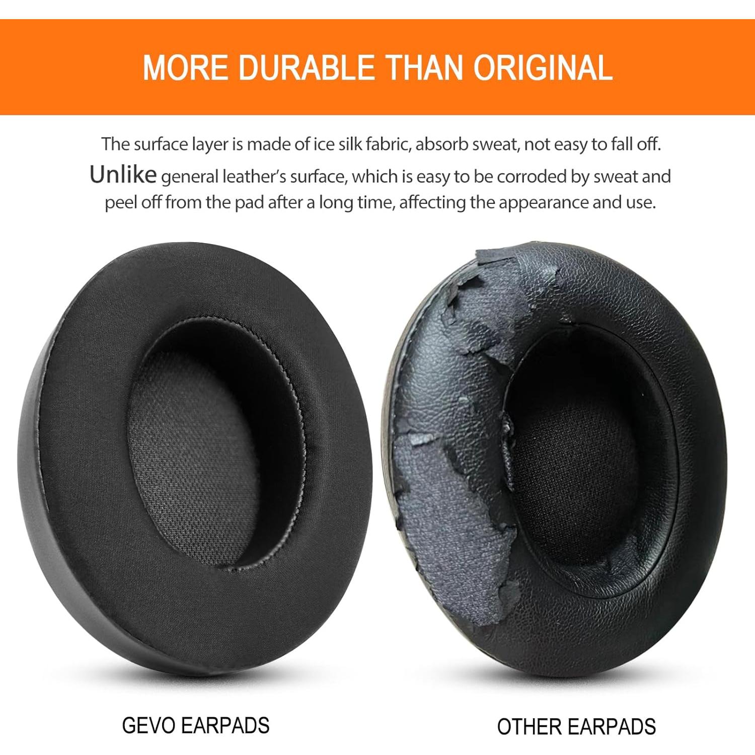 Almohadillas de Reemplazo GVOEARS para Auriculares Beats Studio 2/3 - Gel Refrigerante Negro