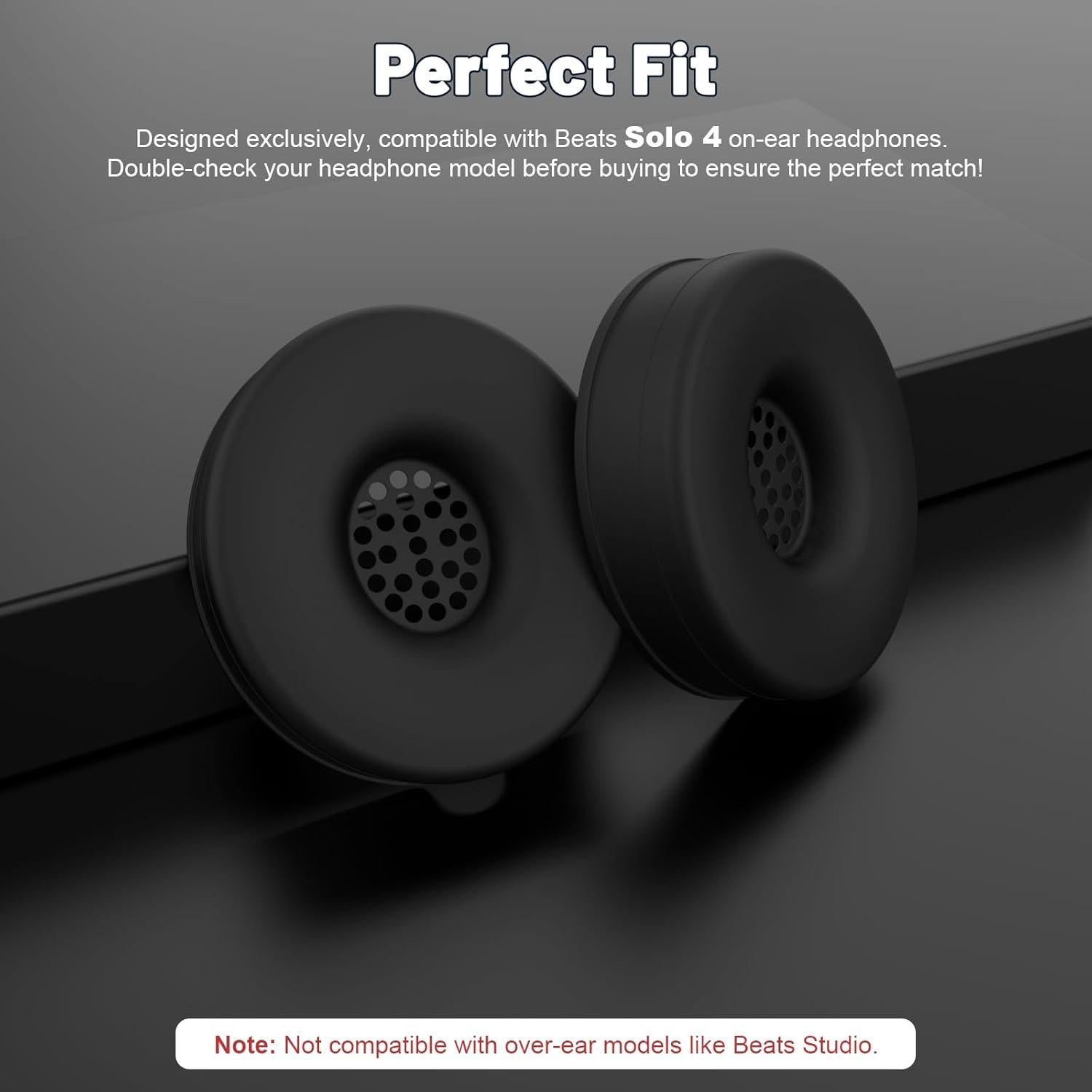 Cubiertas de Silicona para Auriculares Beats Solo 4 y 3 - Negro