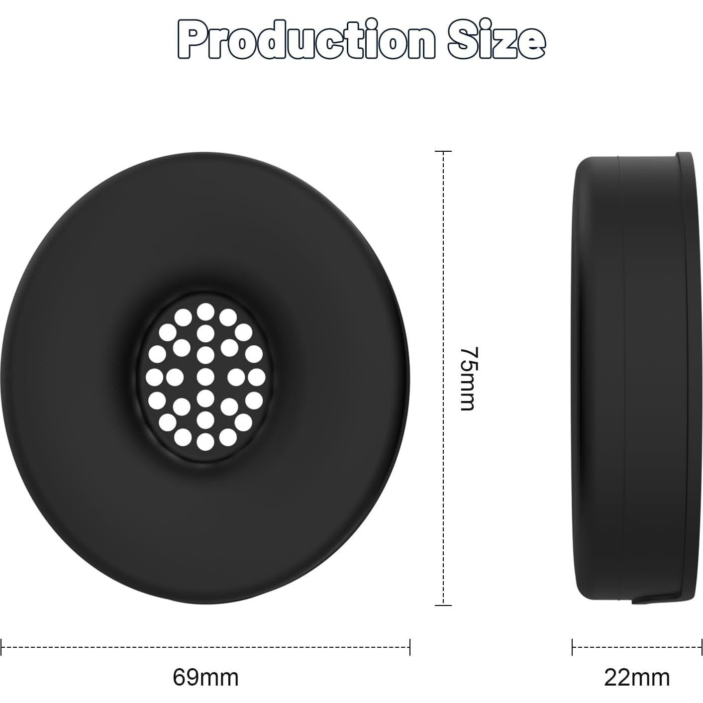 Cubiertas de Silicona para Auriculares Beats Solo 4 y 3 - Negro