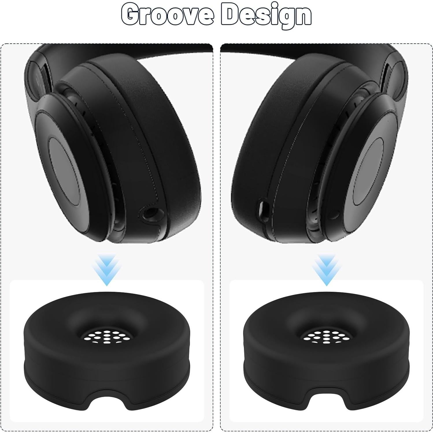 Cubiertas de Silicona para Auriculares Beats Solo 4 y 3 - Negro