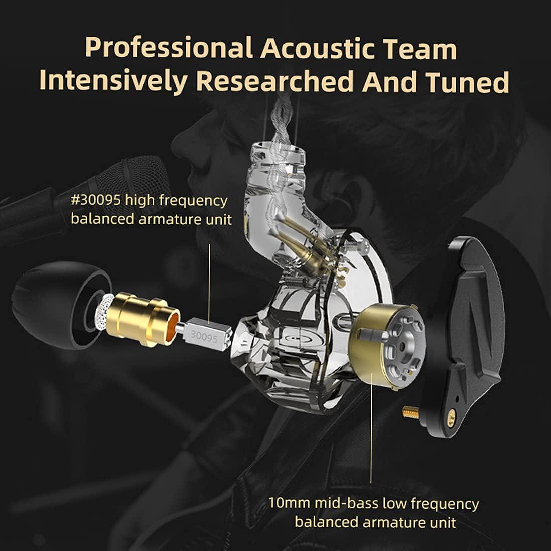 Auriculares In-Ear KZ ZSN Pro X HiFi 1BA 1DD 1.2m Negro