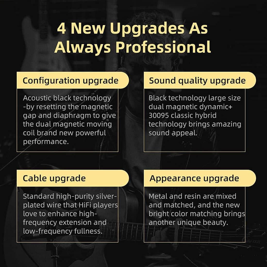 Auriculares In-Ear KZ ZSN Pro X HiFi 1BA 1DD 1.2m Negro