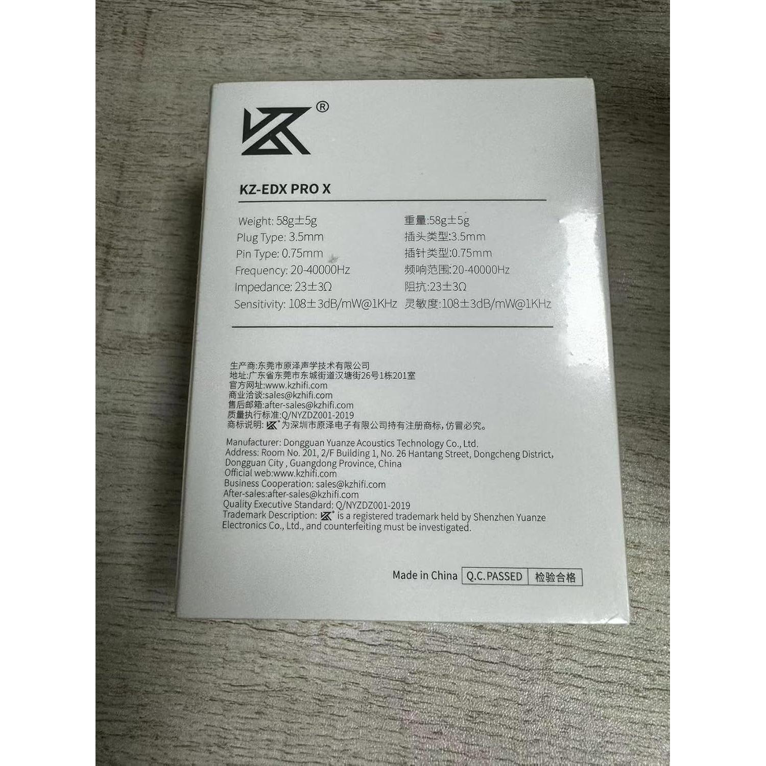 Auriculares In-Ear KZ ZSN Pro X HiFi 1BA 1DD 1.2m Negro