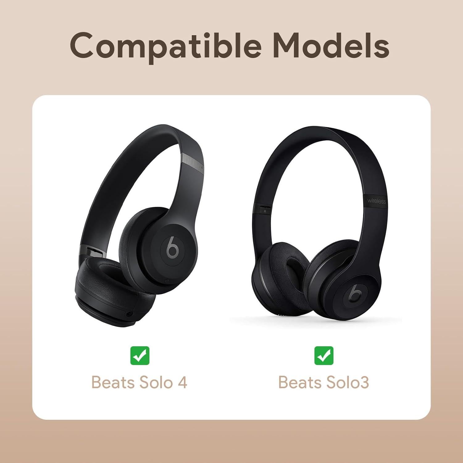 Funda dura para auriculares Beats Solo 3 / Solo 4 - Negro