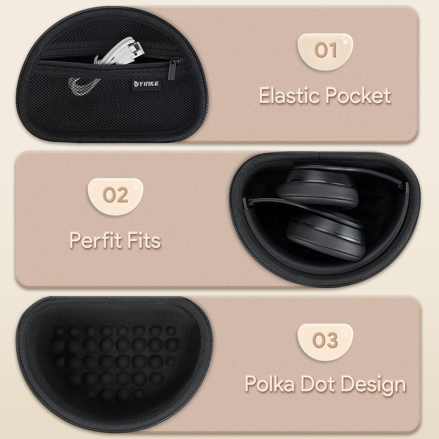 Funda dura para auriculares Beats Solo 3 / Solo 4 - Negro