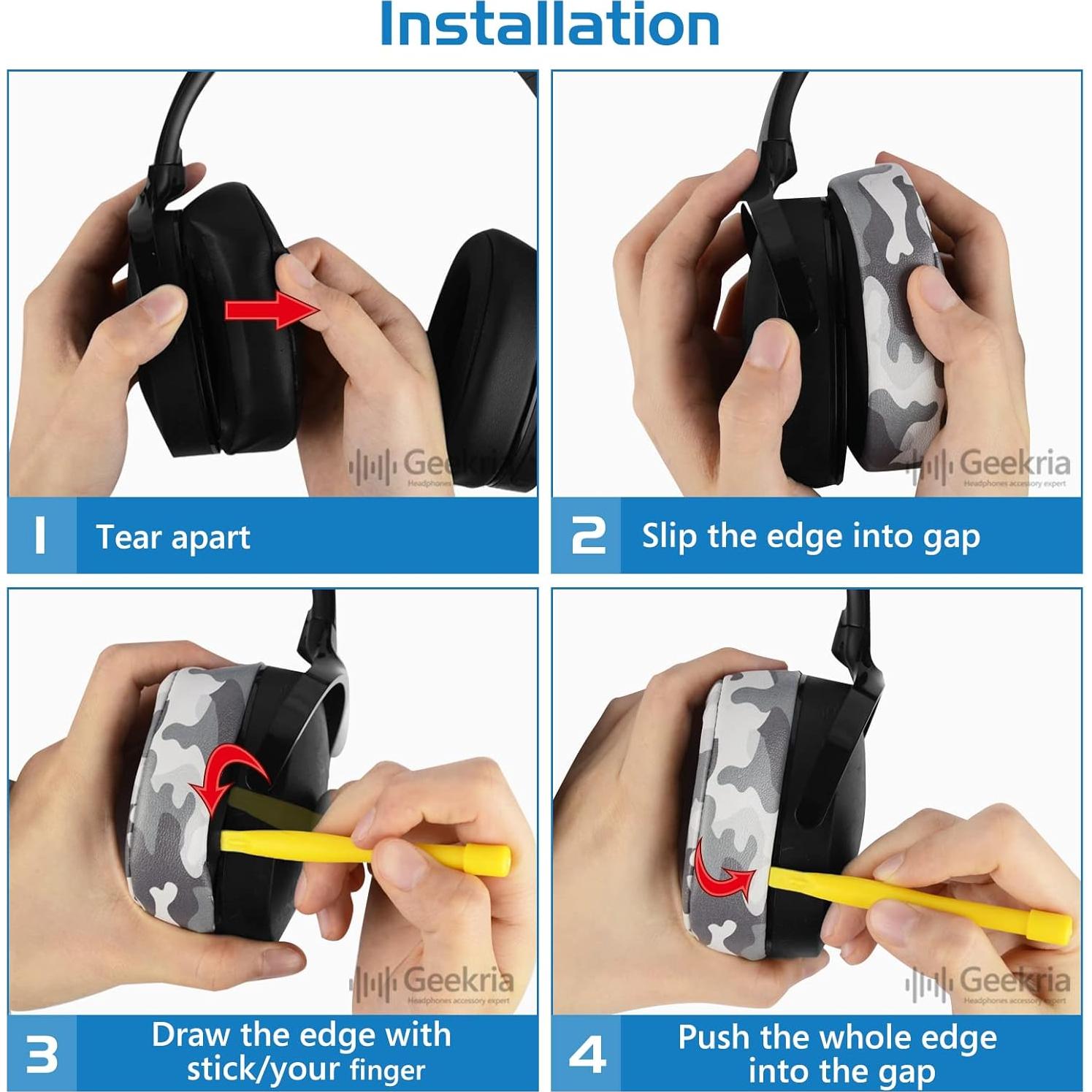 Almohadillas de Reemplazo Geekria para Skullcandy Crusher ANC/Evo