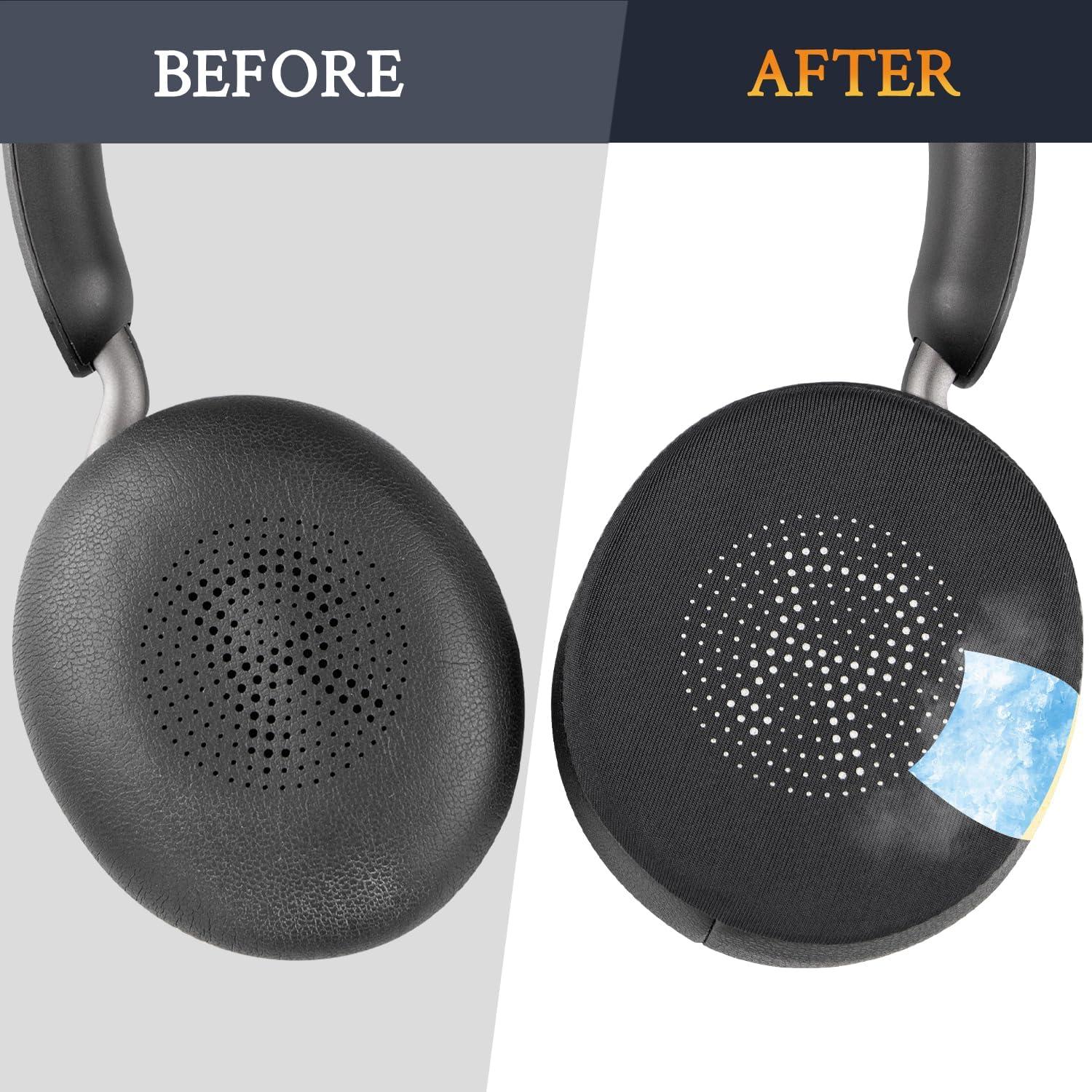 Almohadillas de Gel Refrigerante SOULWIT para Jabra Evolve2 65/40 - Negro