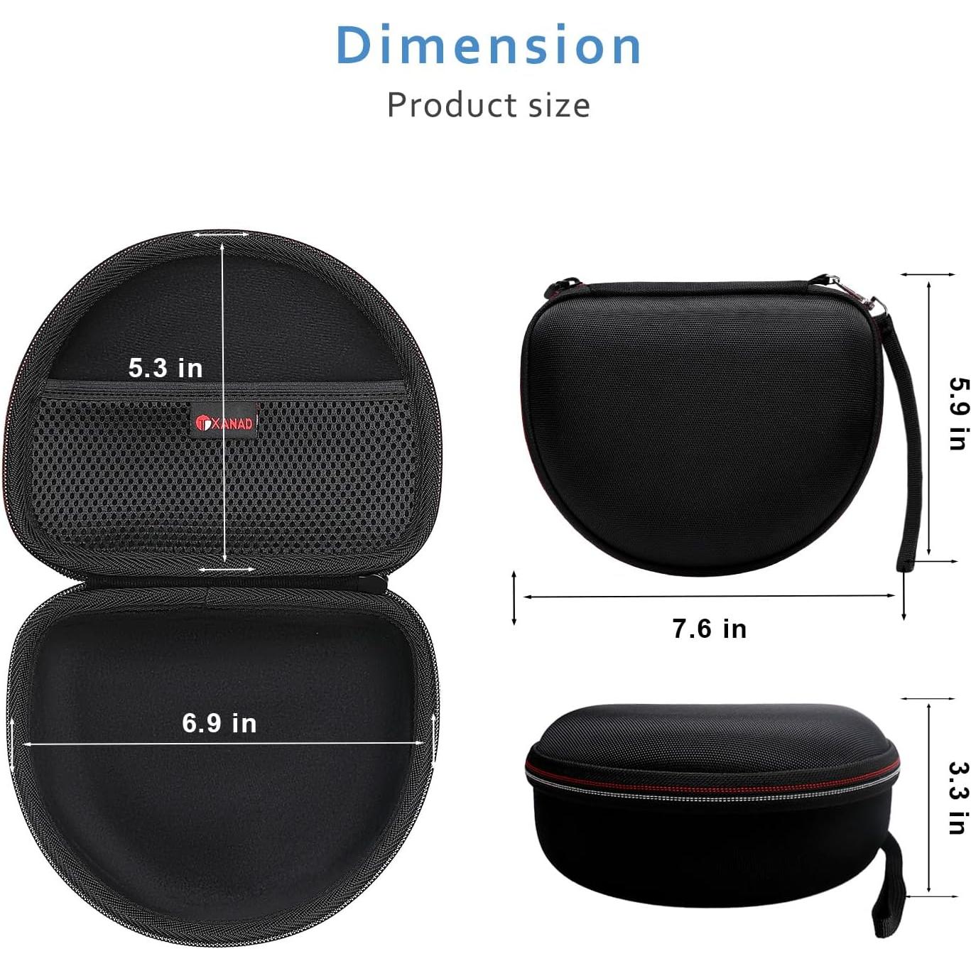 Funda dura XANAD para auriculares Beats y TOZO HT2 - Negro