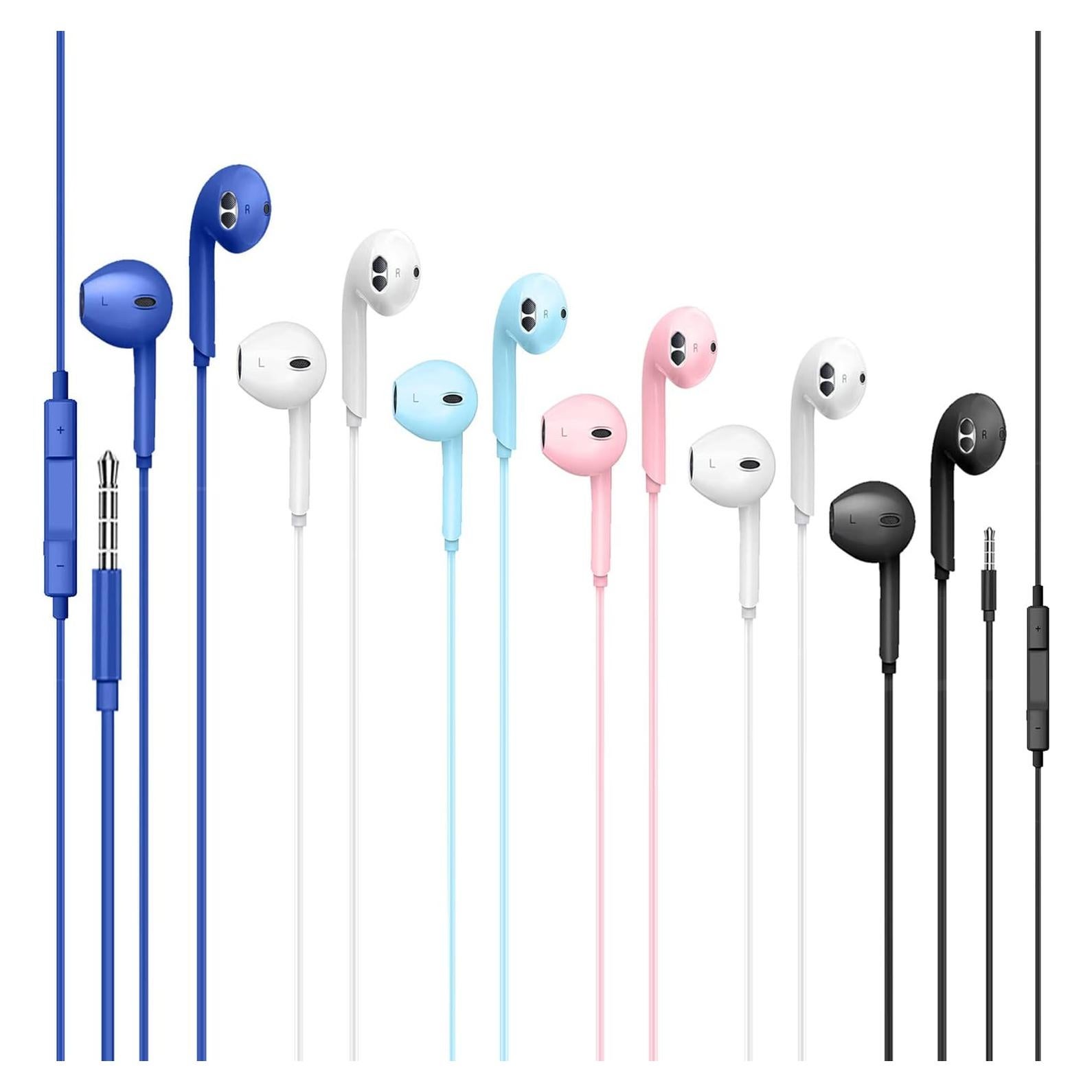 Auriculares con cable Cianyyee EP-G5, 6 pares, graves potentes