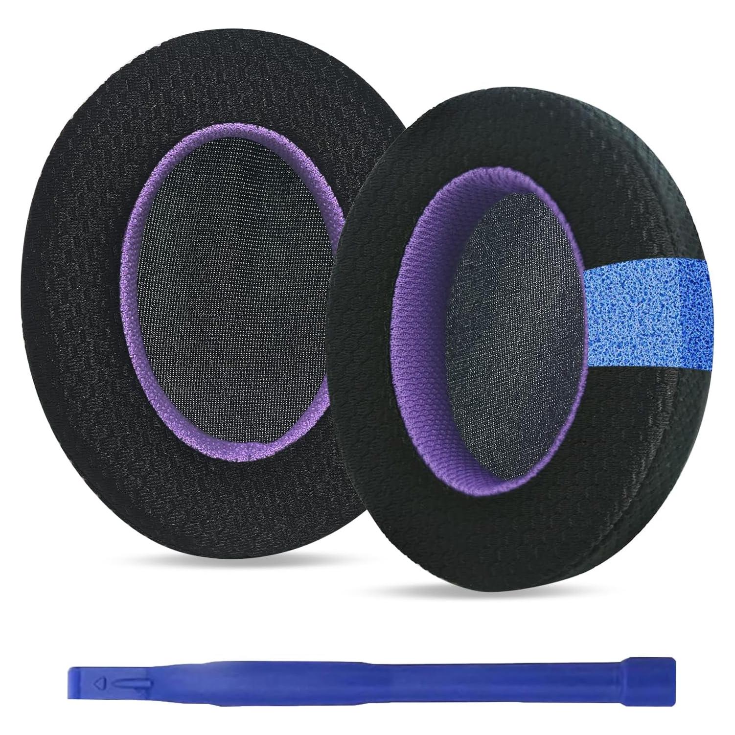 Almohadillas de Repuesto Sony WH-XB910N Tela Mejorada Negra y Púrpura