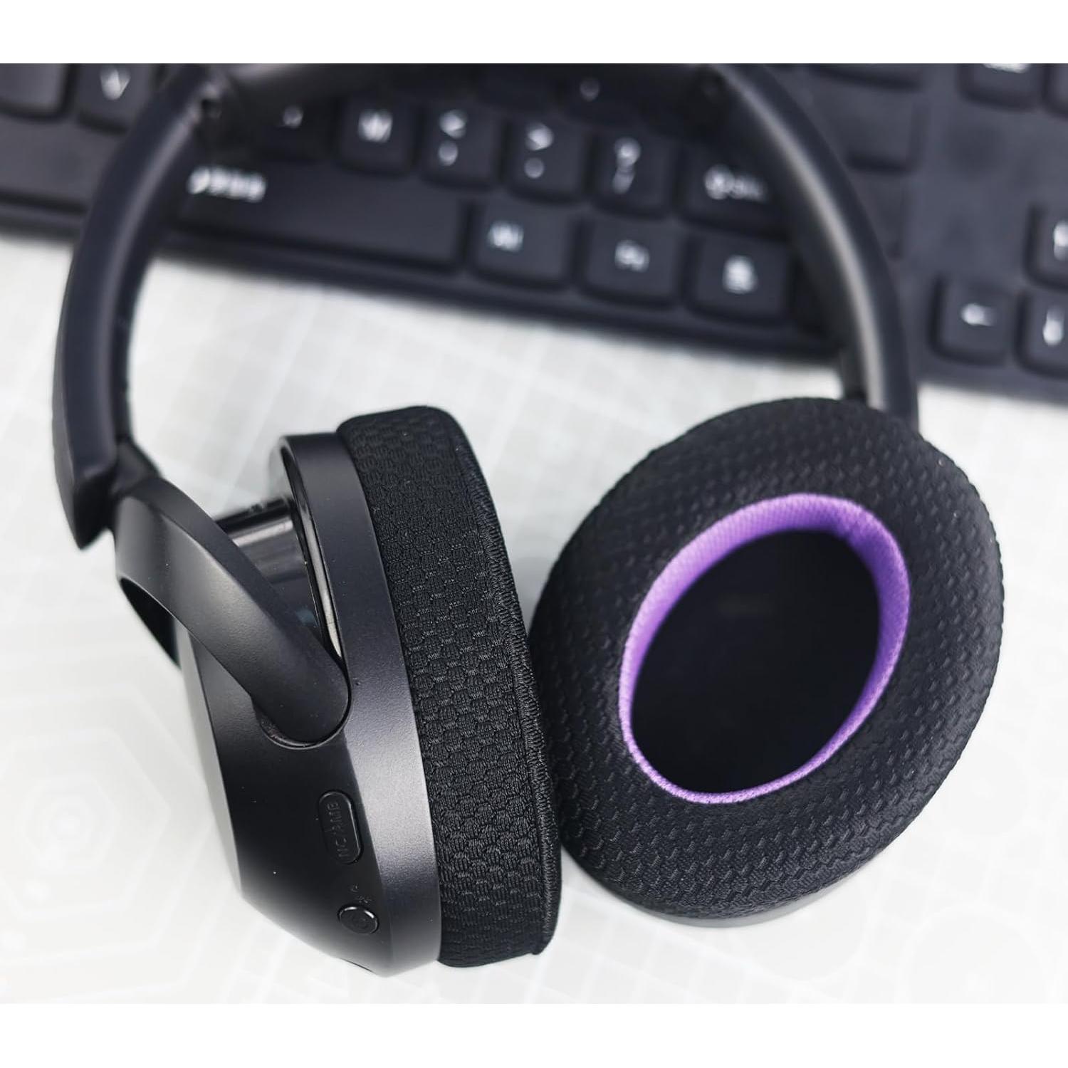 Almohadillas de Repuesto Sony WH-XB910N Tela Mejorada Negra y Púrpura