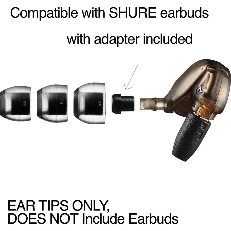 Puntas de Auriculares AZLA SednaEarfit Crystal Standard - Compatibles con Shure, Sony, Beats, Sennheiser