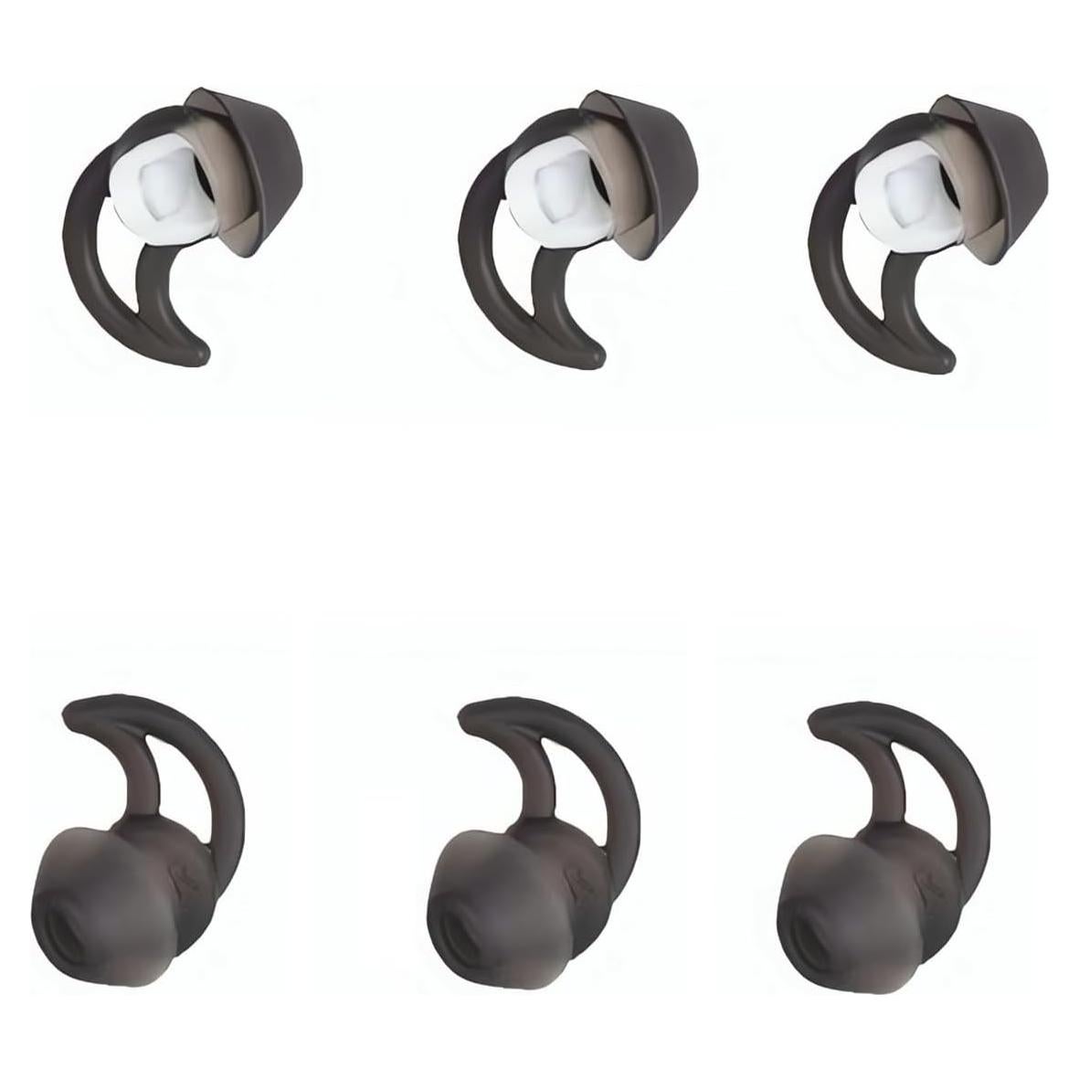 Puntas de Auriculares de Silicona CYADCI Negras 3 Pares