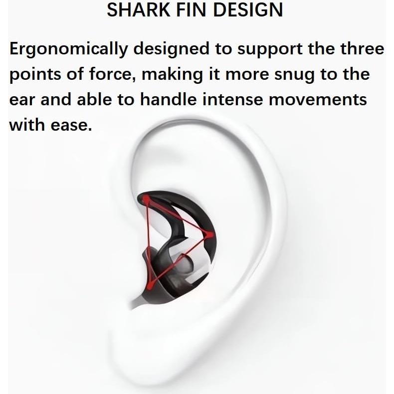 Puntas de Auriculares de Silicona CYADCI Negras 3 Pares