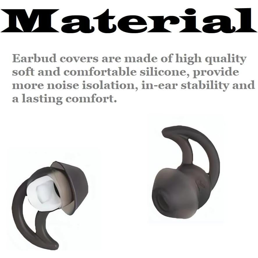 Puntas de Auriculares de Silicona CYADCI Negras 3 Pares