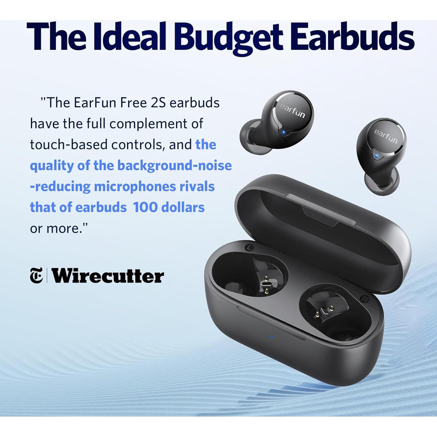 Auriculares Inalámbricos EarFun Free 2S, Bluetooth 5.2, IPX7