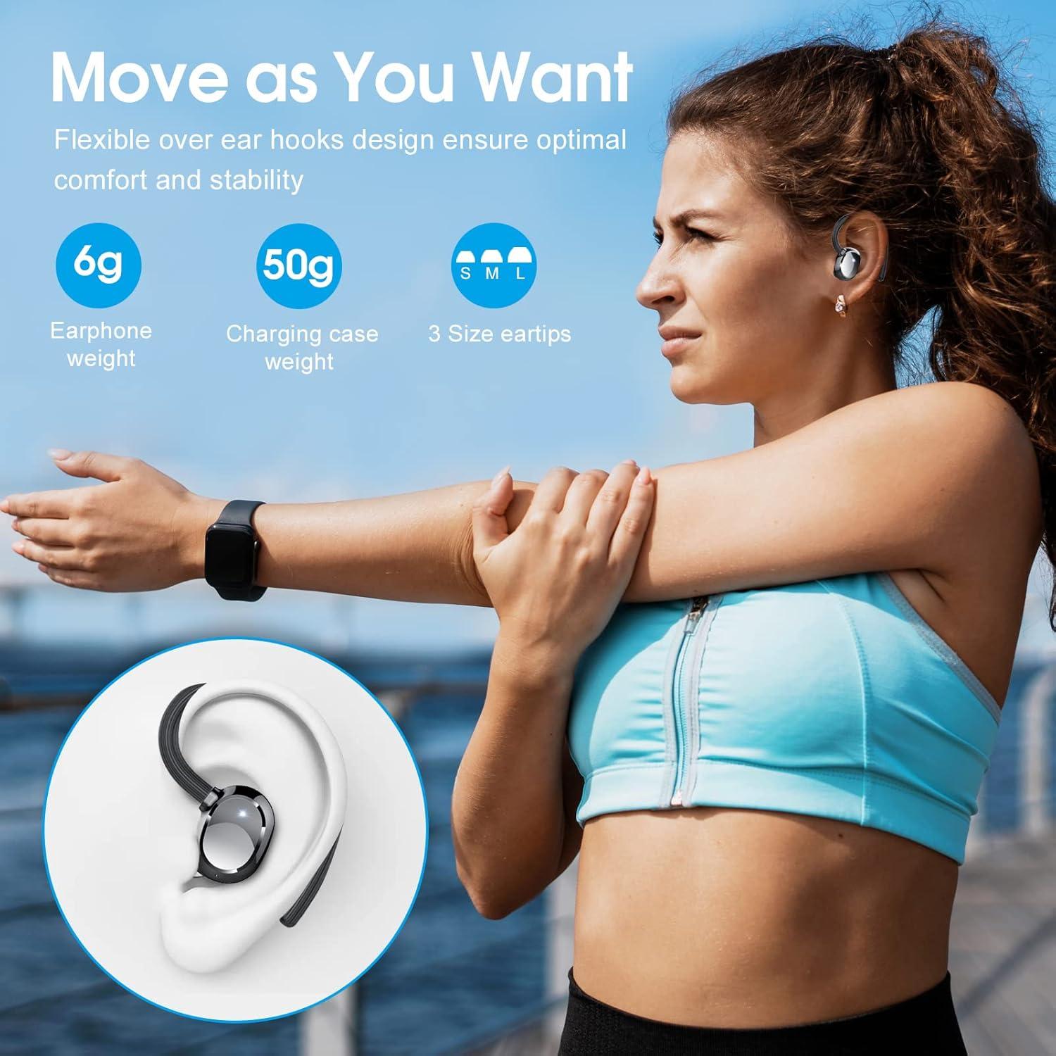 Auriculares Inalámbricos Q35 Bluetooth 5.3 IPX7 con Pantalla LED