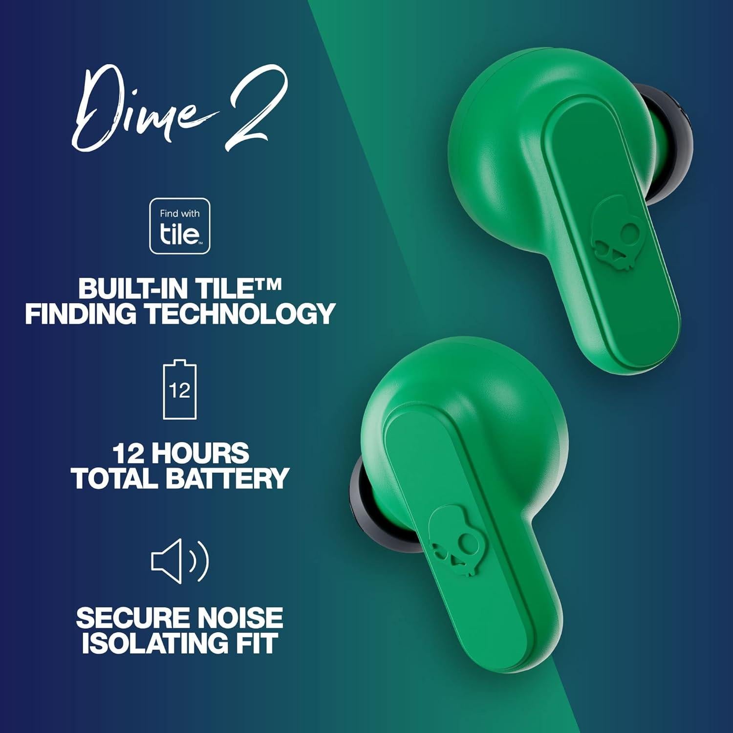 Auriculares Inalámbricos Skullcandy Dime 2 - Azul Oscuro/Verde