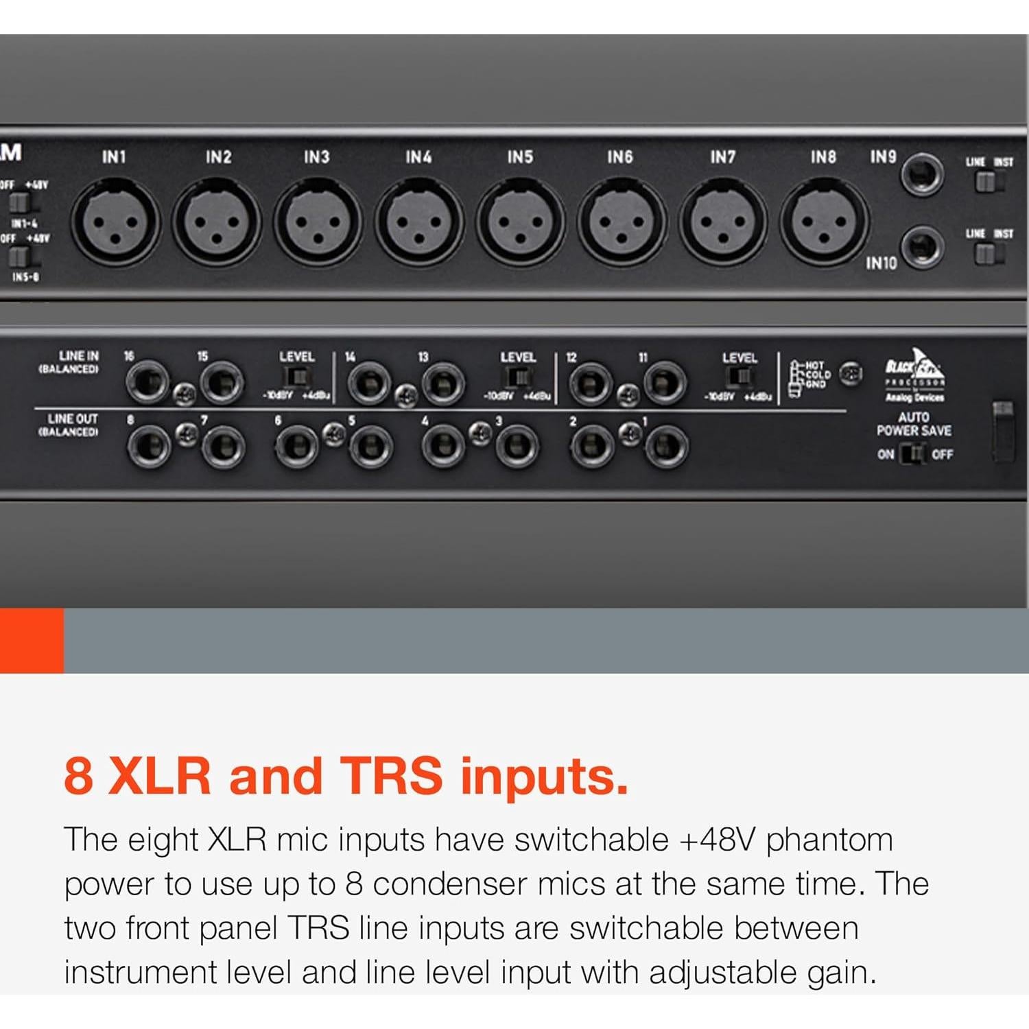 Interfaz de Audio Tascam US-16x08 USB 16 Entradas 8 Salidas