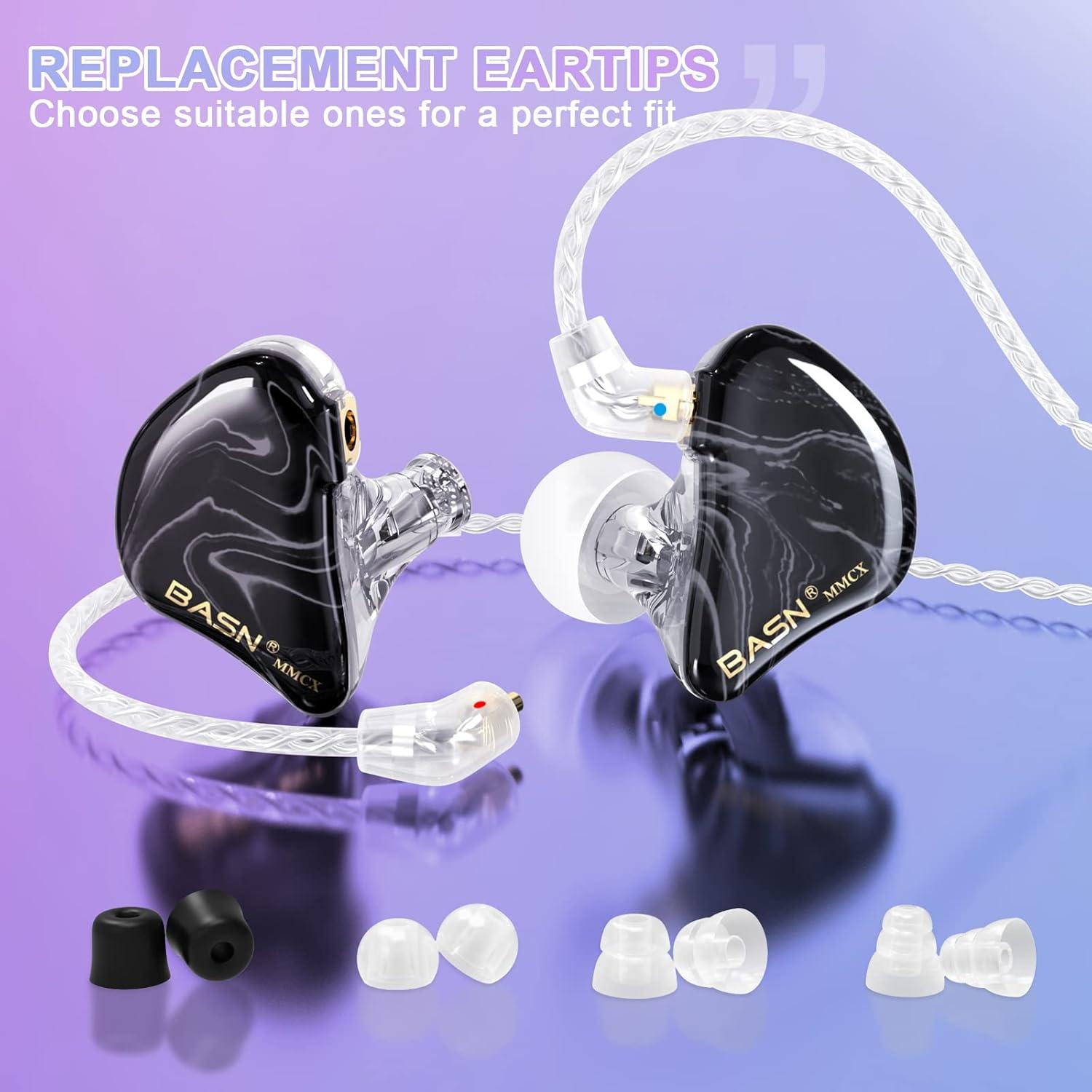 Auriculares In Ear BASN MMCX con 3 Controladores y 2 Cables