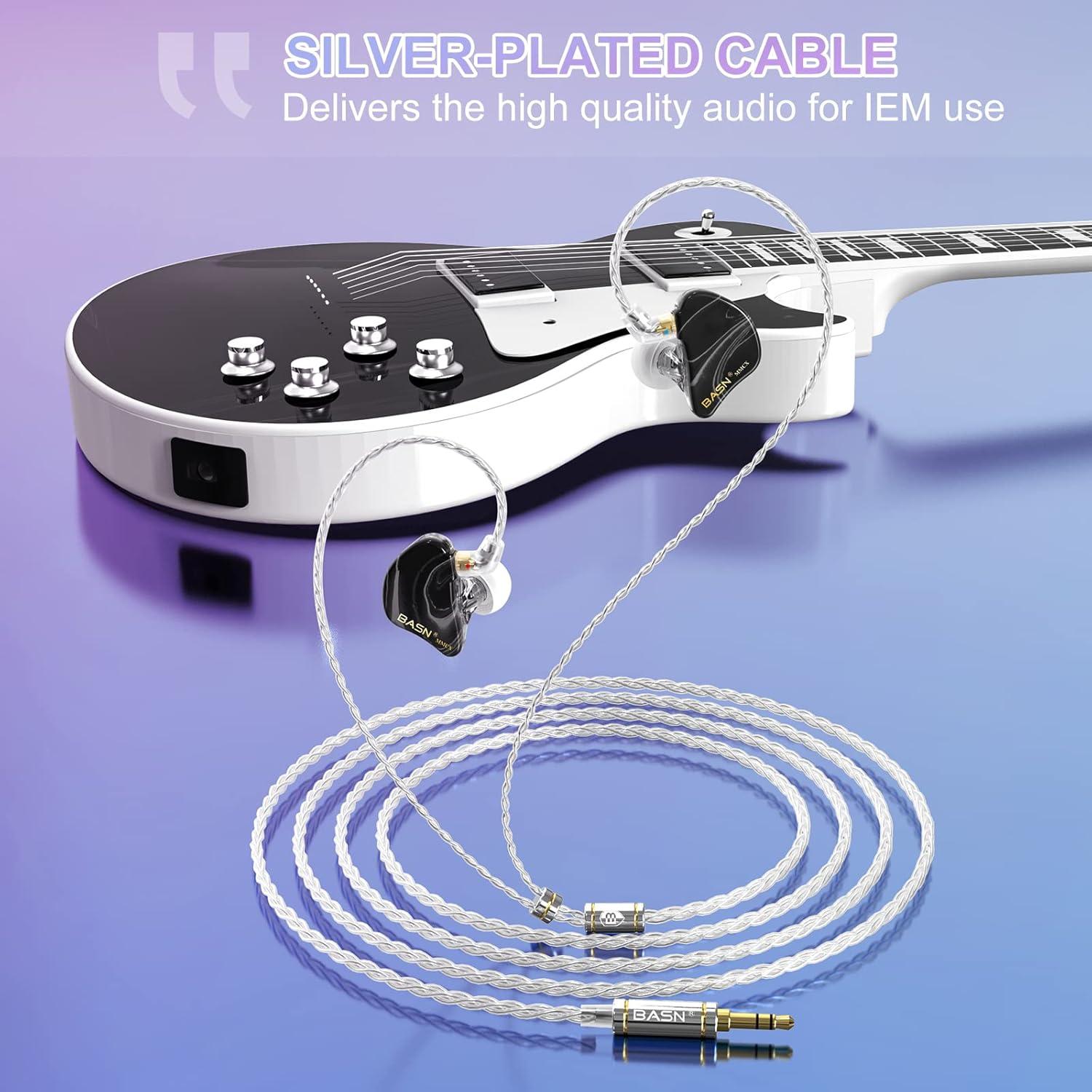 Auriculares In Ear BASN MMCX con 3 Controladores y 2 Cables