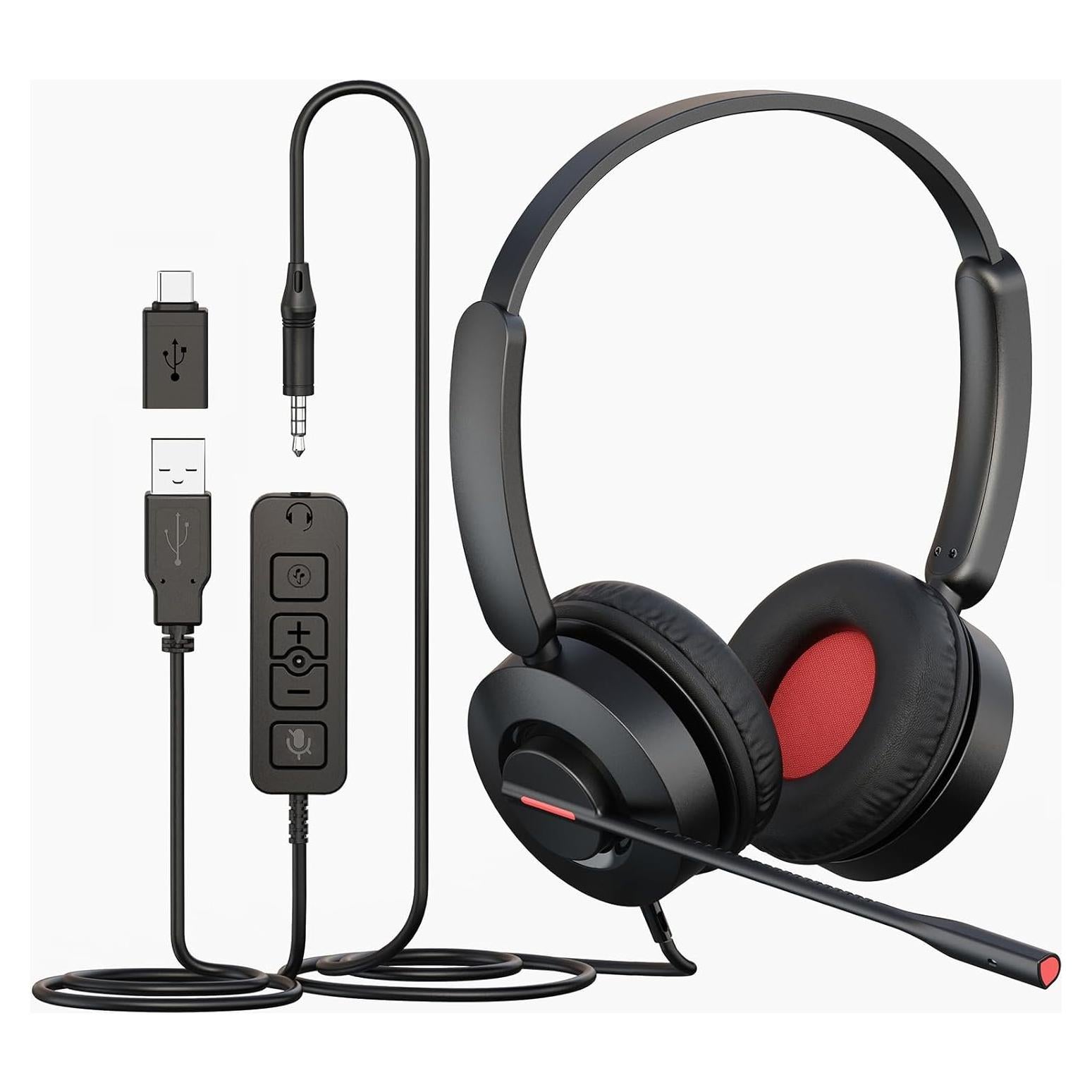 Auricular USB MAIRDI 816 Pro con Micrófono y Cancelación de Ruido