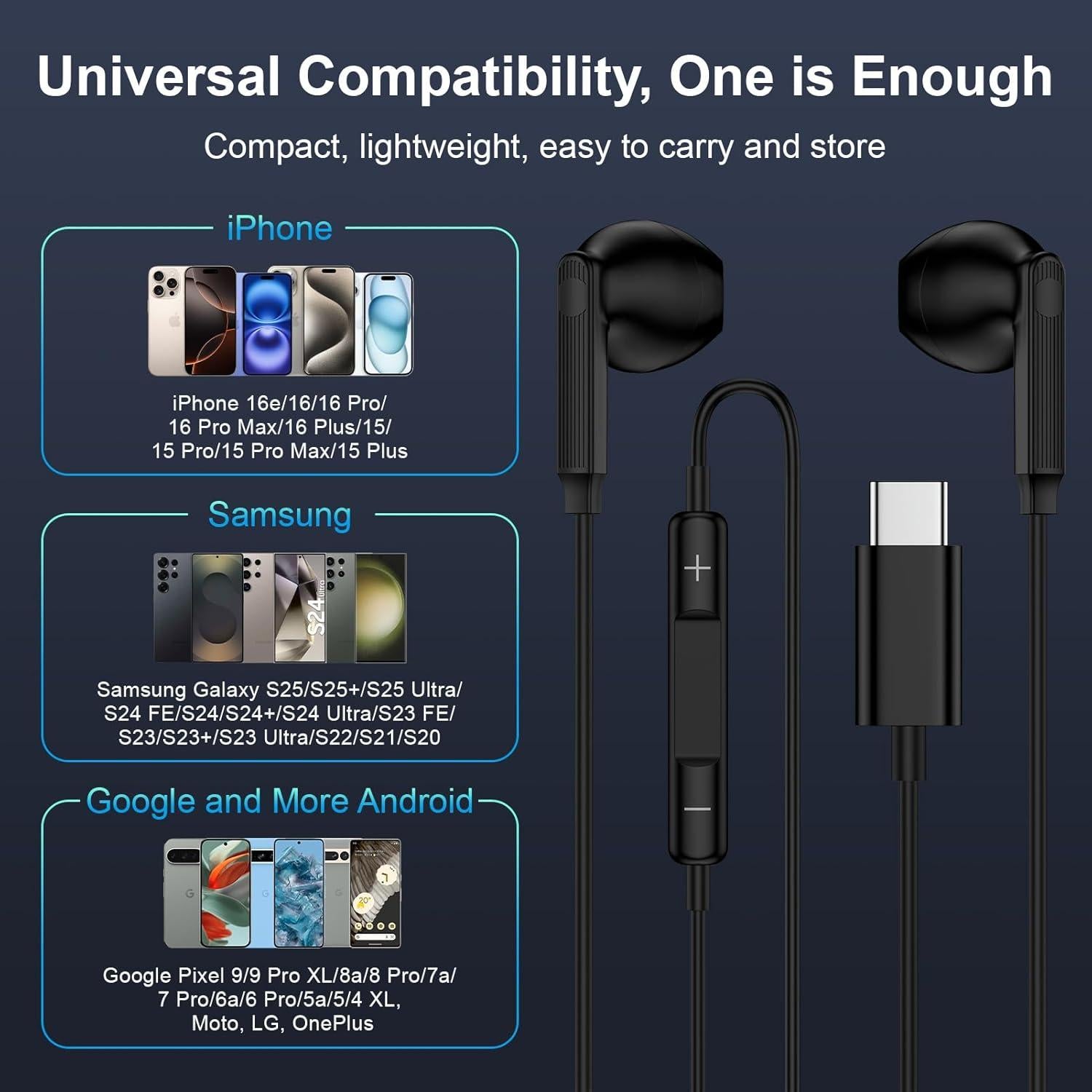 Auriculares con cable USB C Samsung ESC01 HiFi Intraauriculares