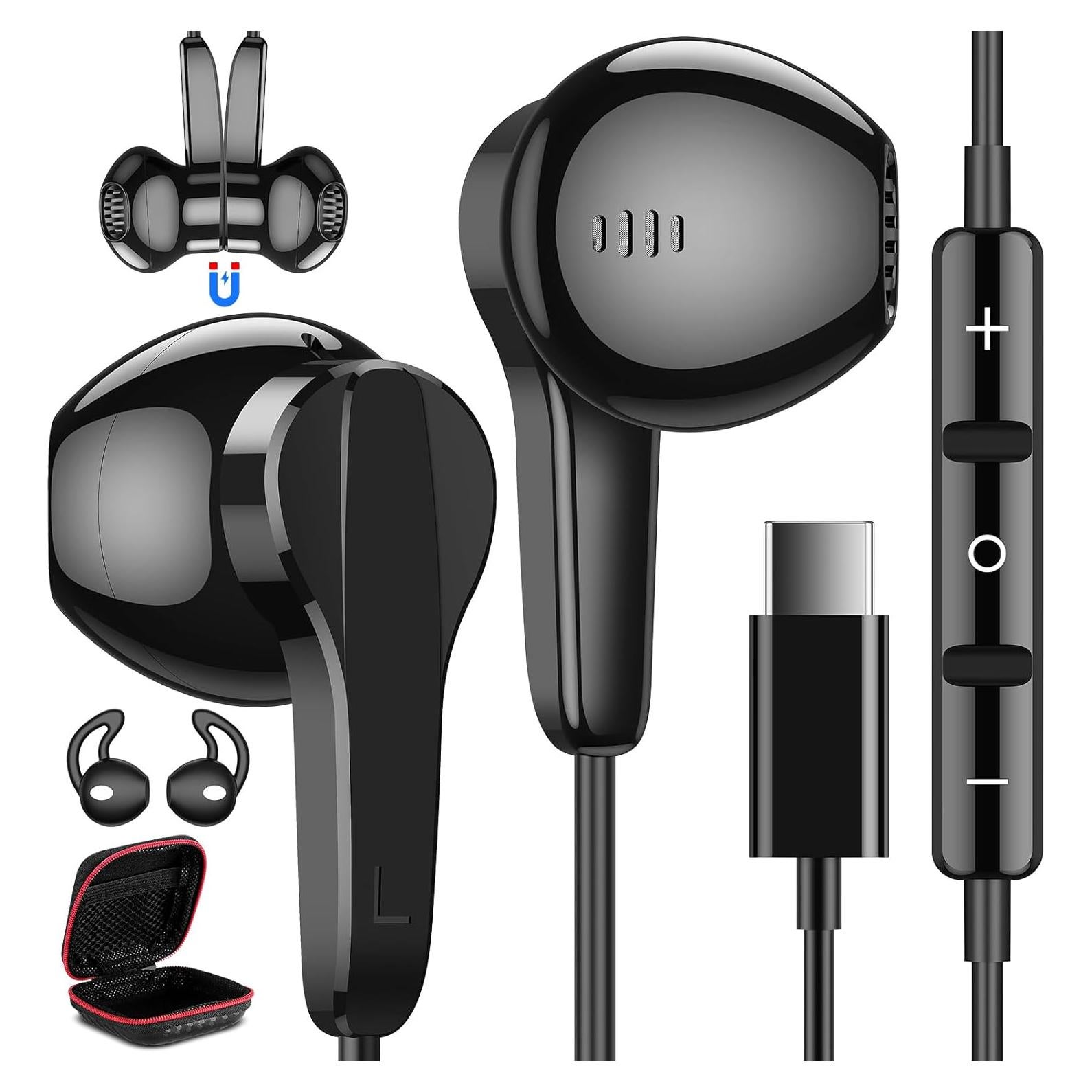 Auriculares USB C ASKUBSKU HiFi Estéreo con Micrófono