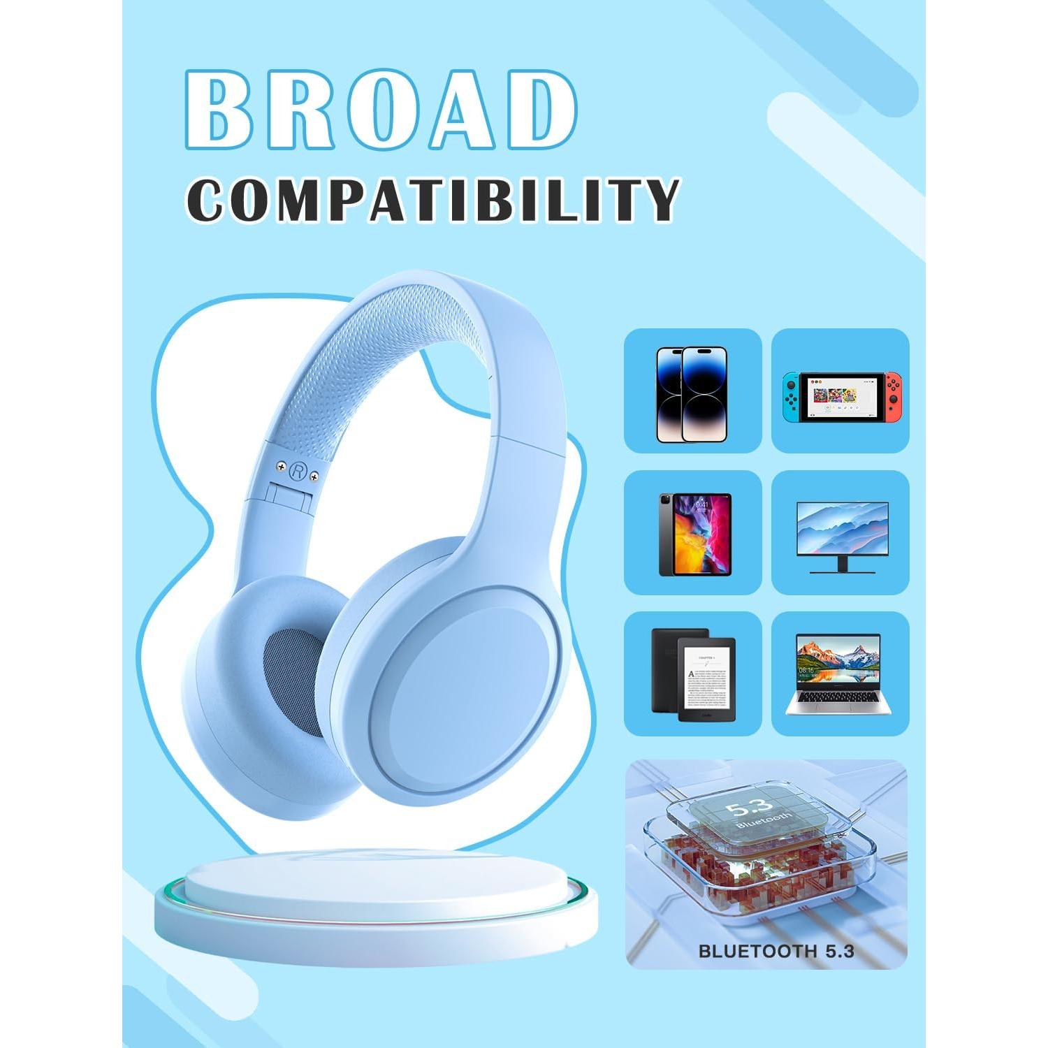 Auriculares Inalámbricos para Niños DMJ BT58 Azul - Bluetooth 5.1