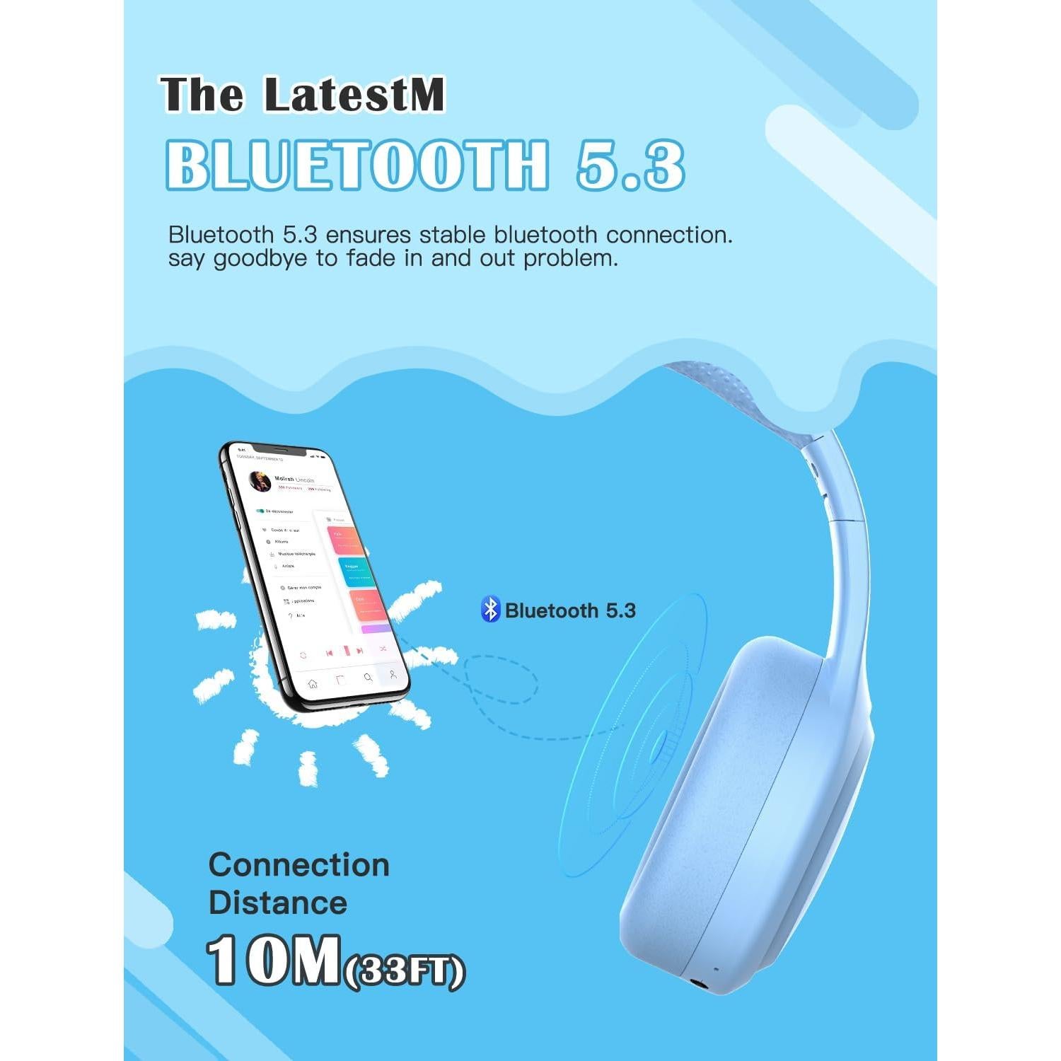 Auriculares Inalámbricos para Niños DMJ BT58 Azul - Bluetooth 5.1