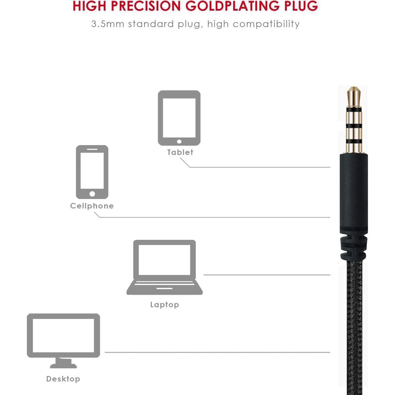 Auriculares Galice con Micrófono y Control de Volumen Negro/Púrpura