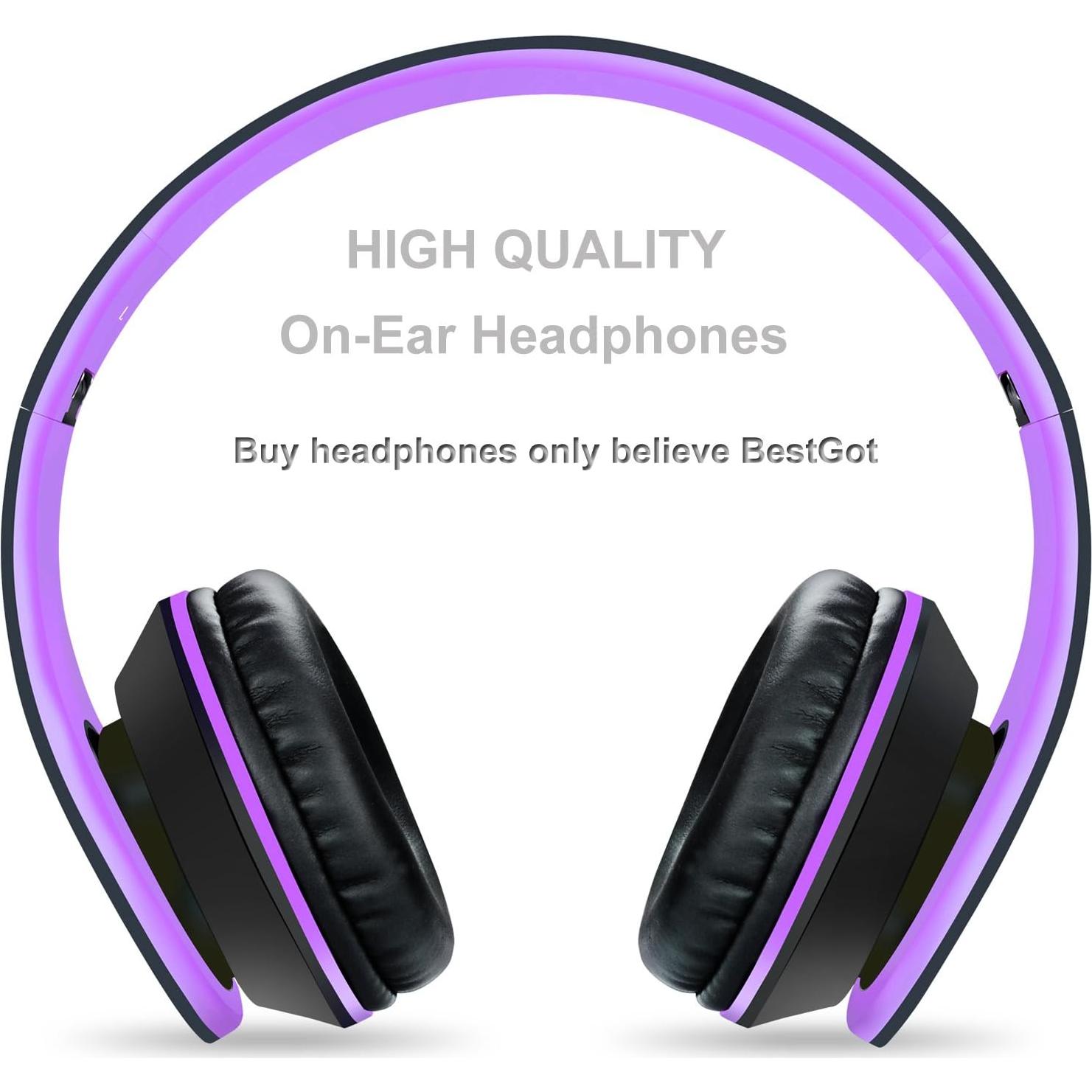 Auriculares Galice con Micrófono y Control de Volumen Negro/Púrpura