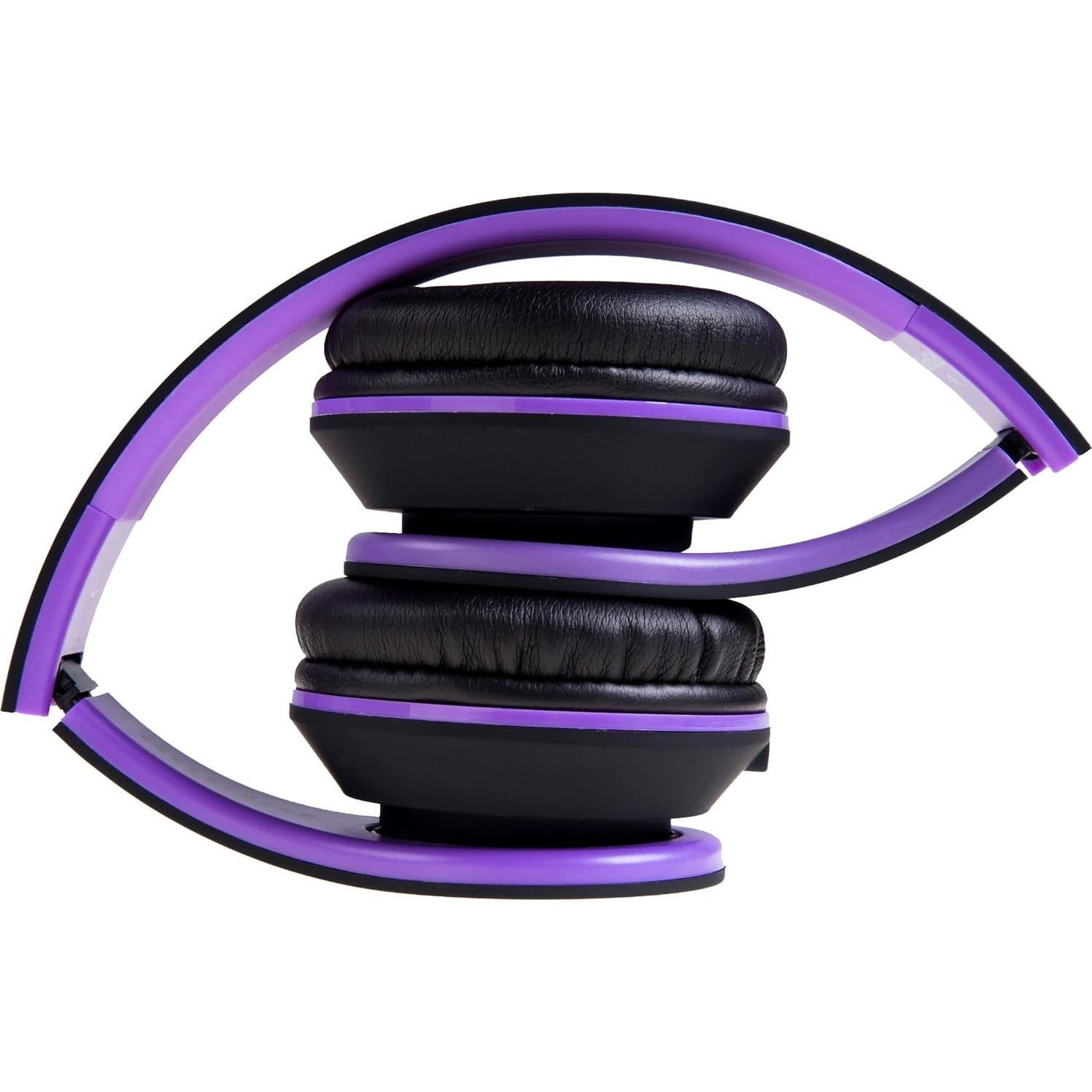 Auriculares Galice con Micrófono y Control de Volumen Negro/Púrpura