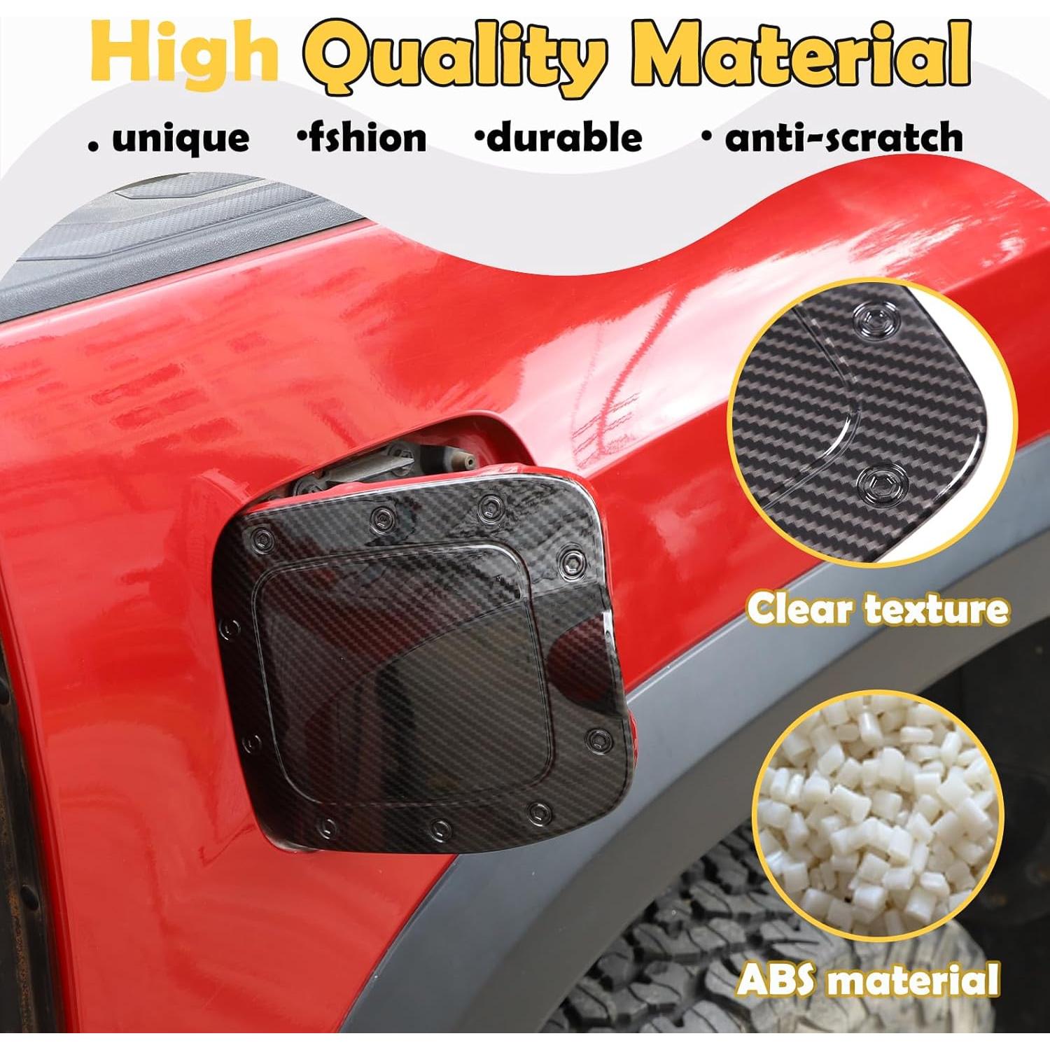 Cubierta de recorte de tapón de combustible CHEAYAR para Toyota Tacoma 2016-2022