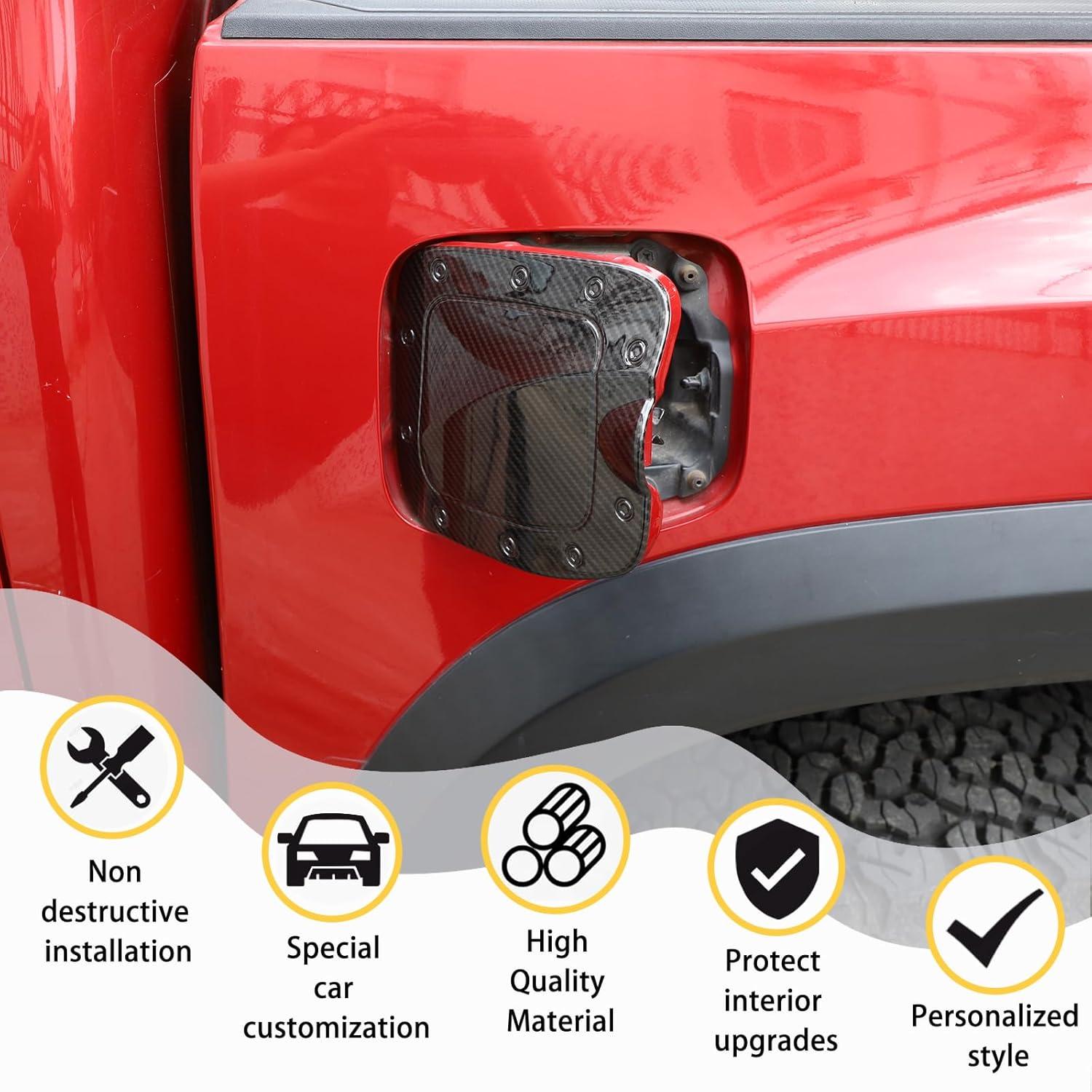 Cubierta de recorte de tapón de combustible CHEAYAR para Toyota Tacoma 2016-2022