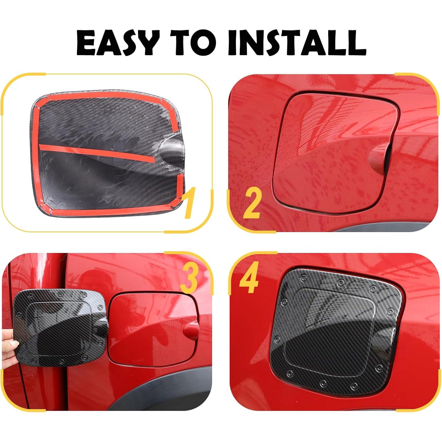 Cubierta de recorte de tapón de combustible CHEAYAR para Toyota Tacoma 2016-2022