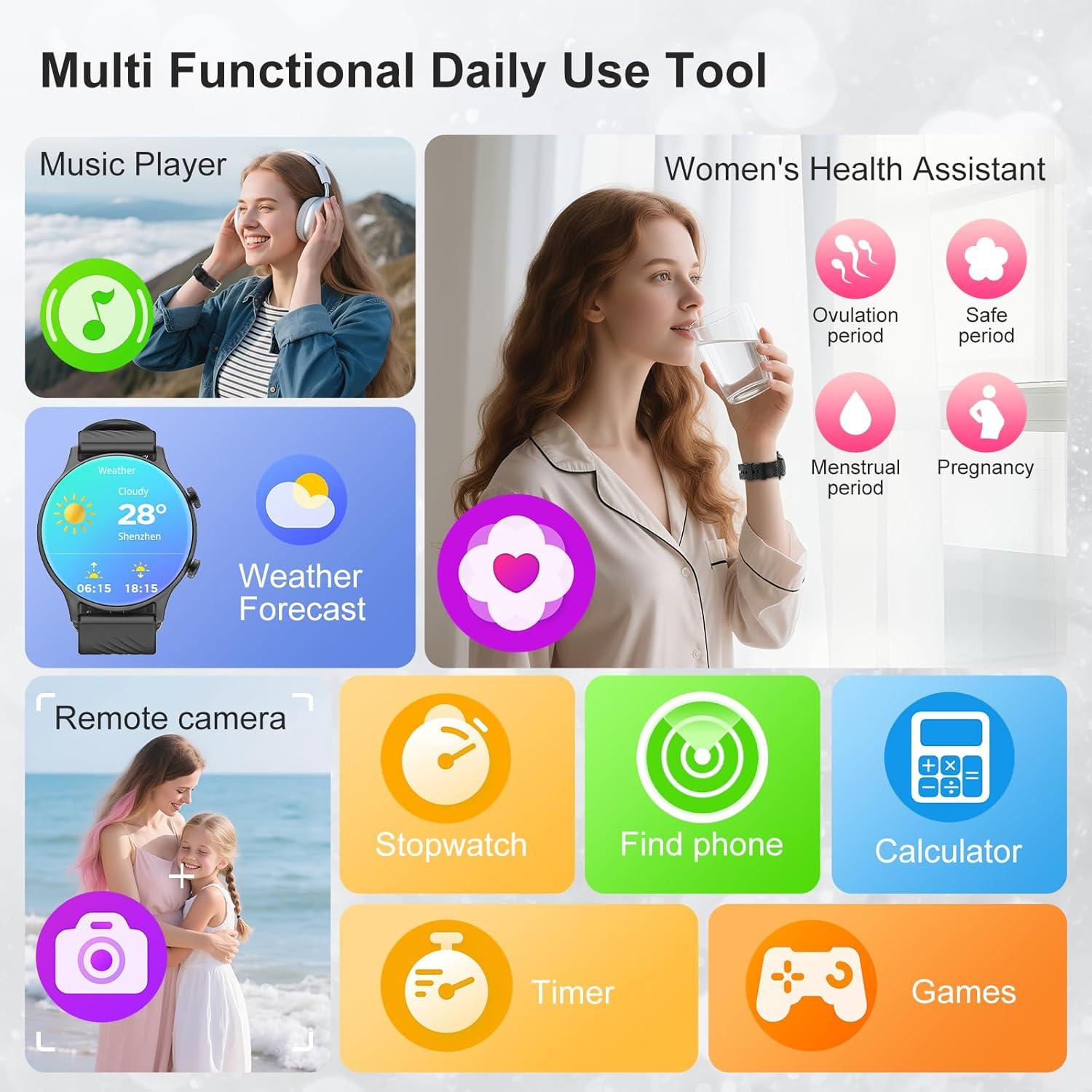 Reloj Inteligente para Mujeres ORITHAM Z178 1.39" Fitness IP68