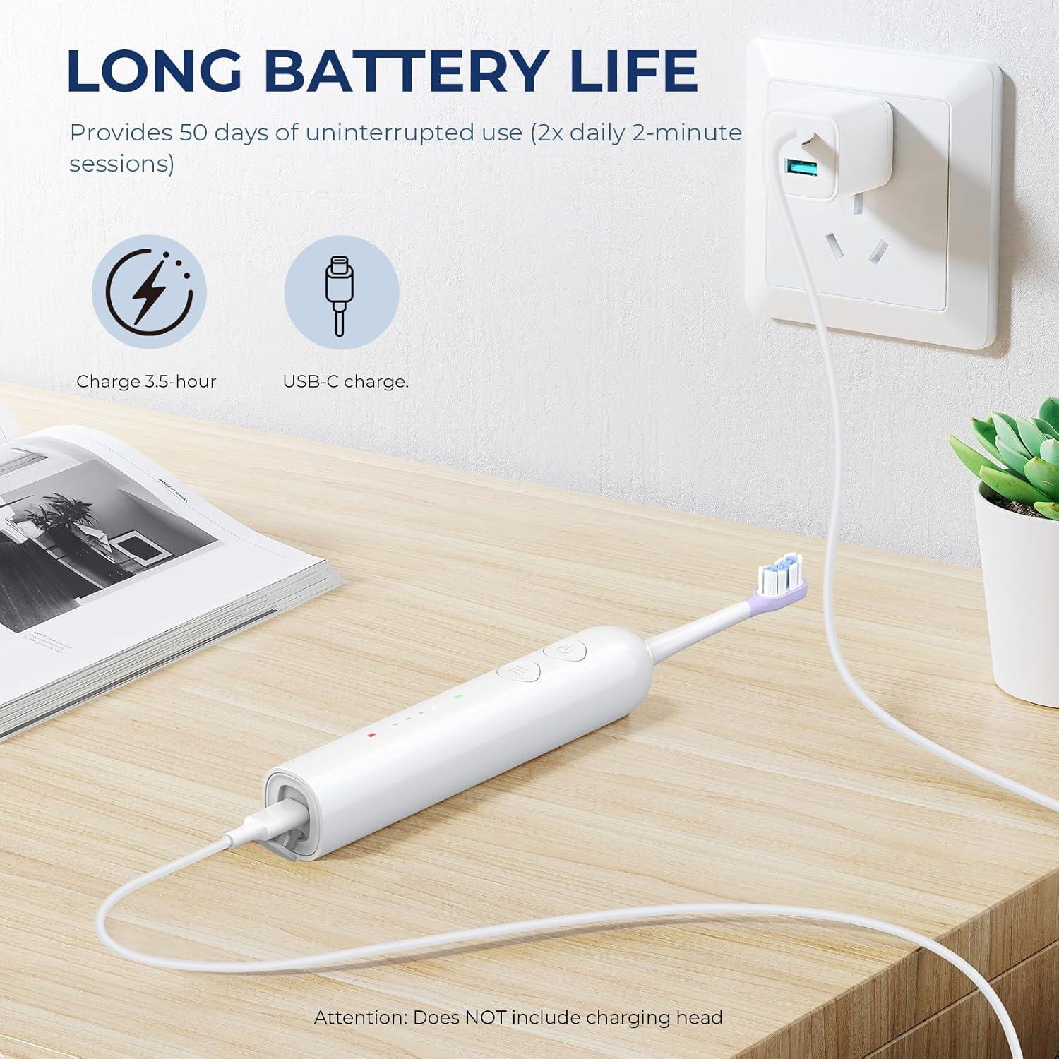 Cepillo de Dientes Eléctrico Sonic XOKK con 6 Cabezas y 4 Modos