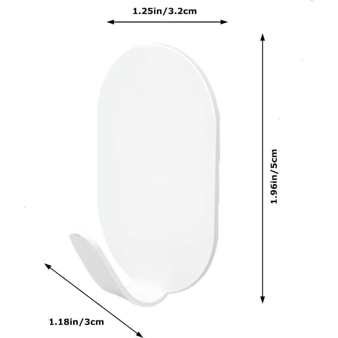 Gancho Autoadhesivo XJYWSH 6 Piezas Acero Inoxidable Blanco