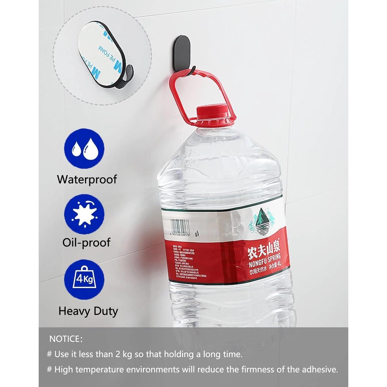 Gancho Autoadhesivo XJYWSH 6 Piezas Acero Inoxidable Blanco