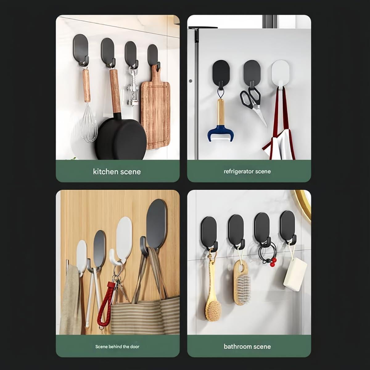 Gancho Autoadhesivo XJYWSH 6 Piezas Acero Inoxidable Blanco