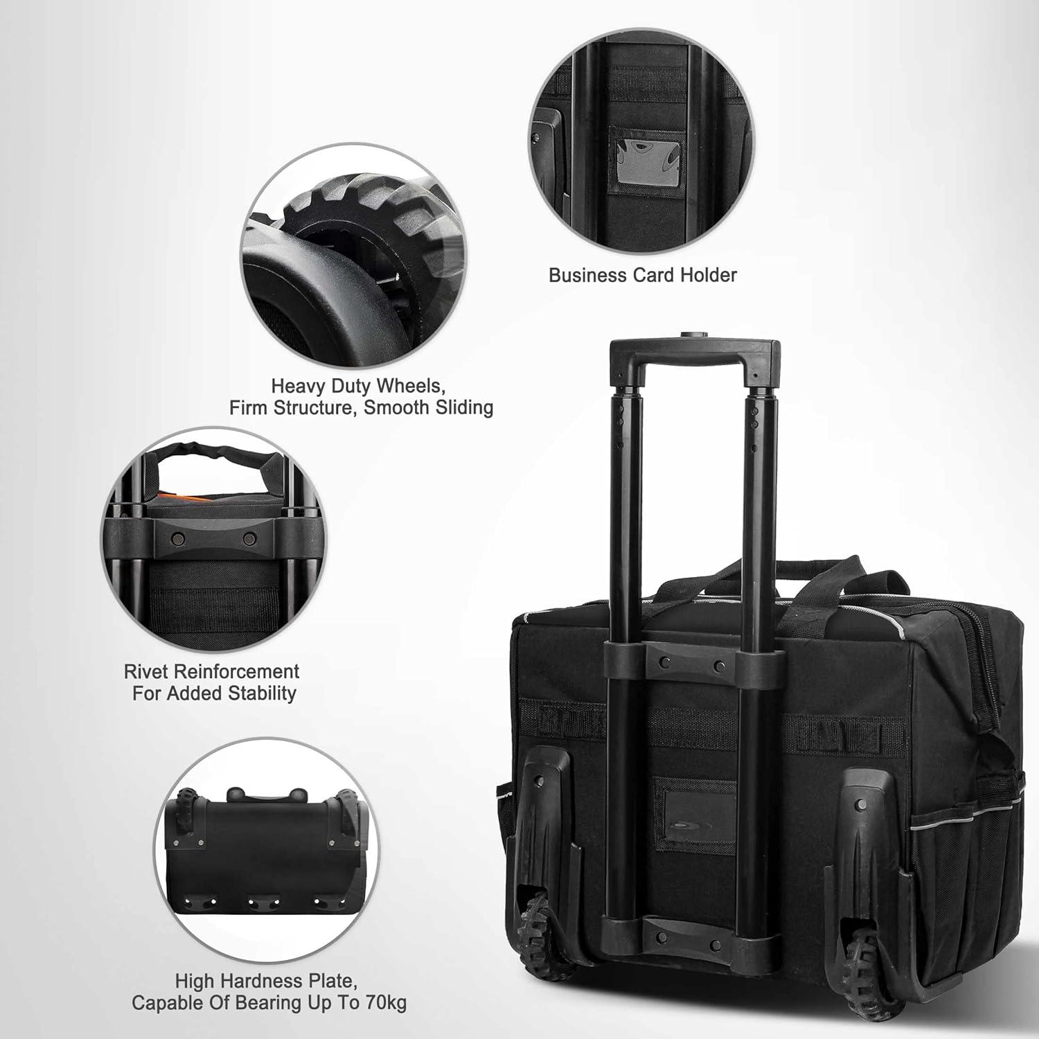 Bolsa de Herramientas Rodante HAUTMEC 45.72 cm 23 Bolsillos